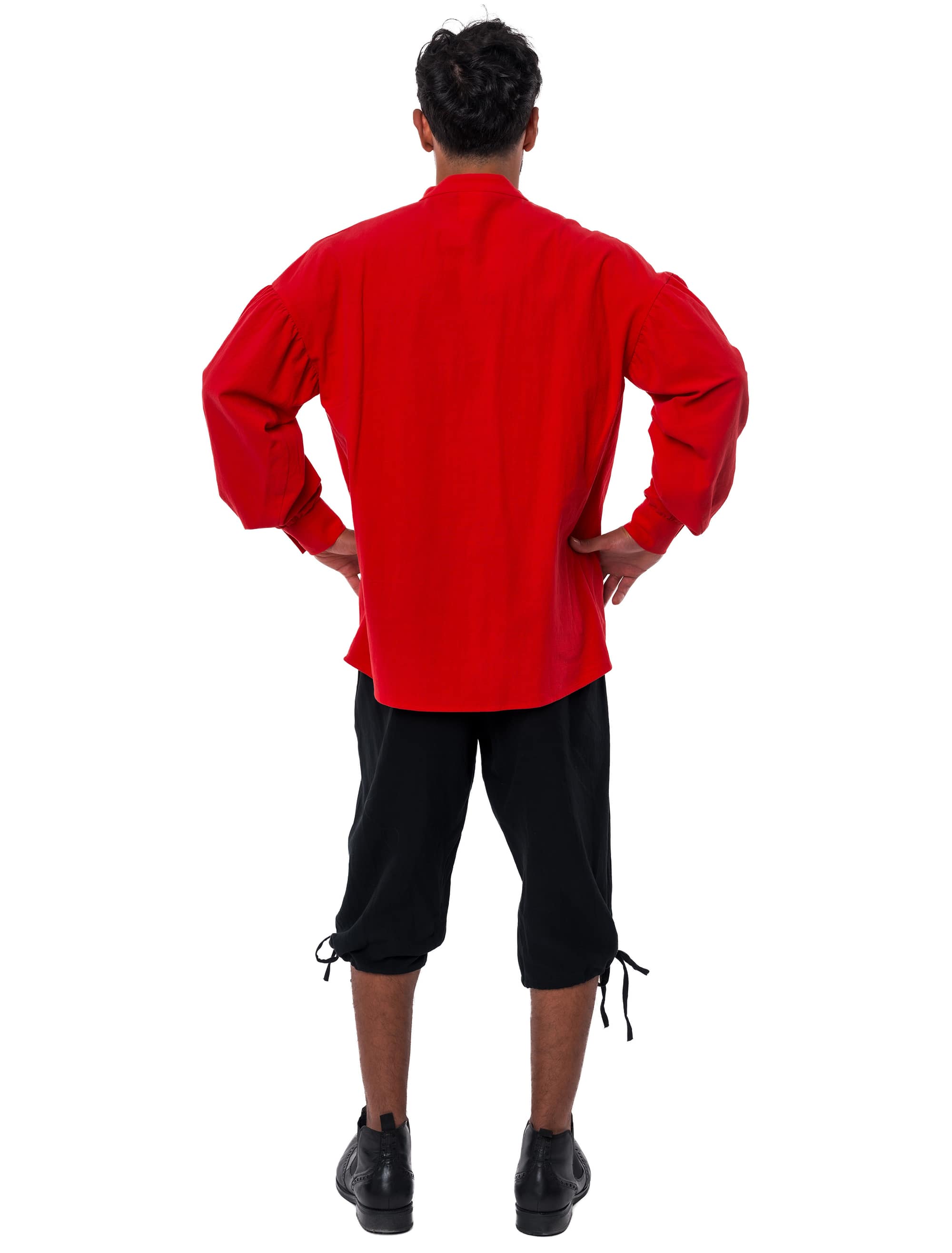 Hemd Pirat mit Schnürung Herren rot S/M