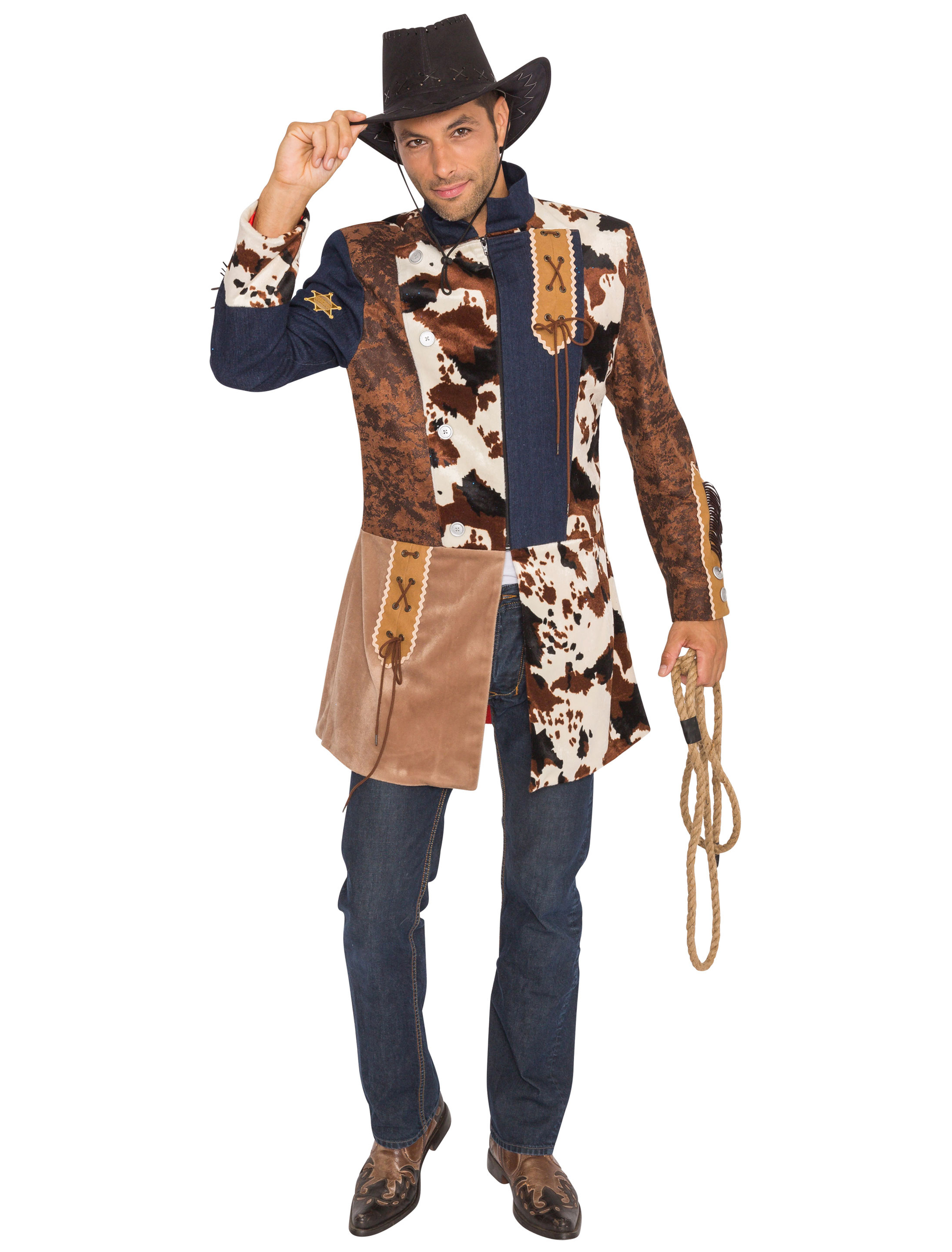 Jacke Western Herren braun 2XL