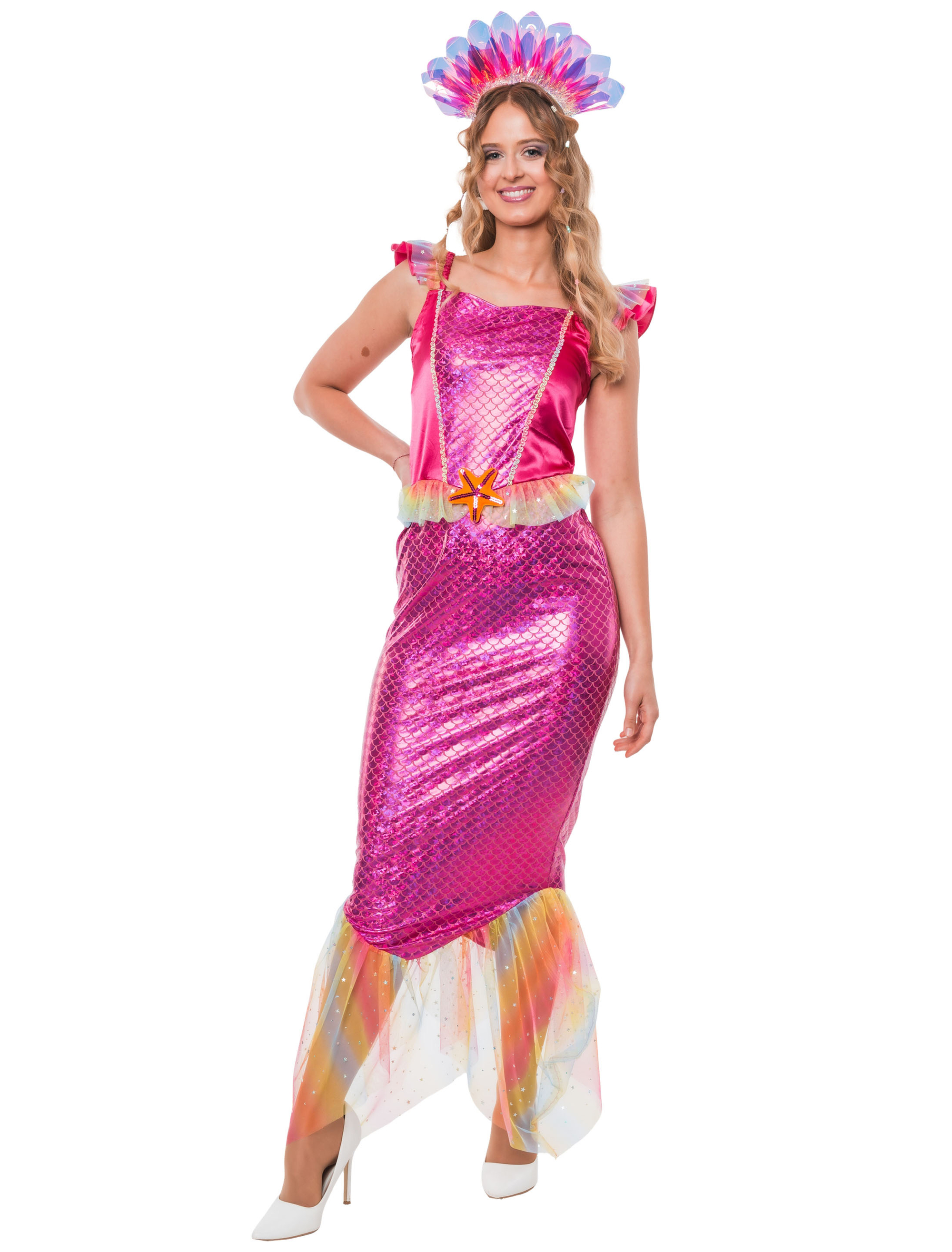 Kleid Meerjungfrau Kinder pink 104/116