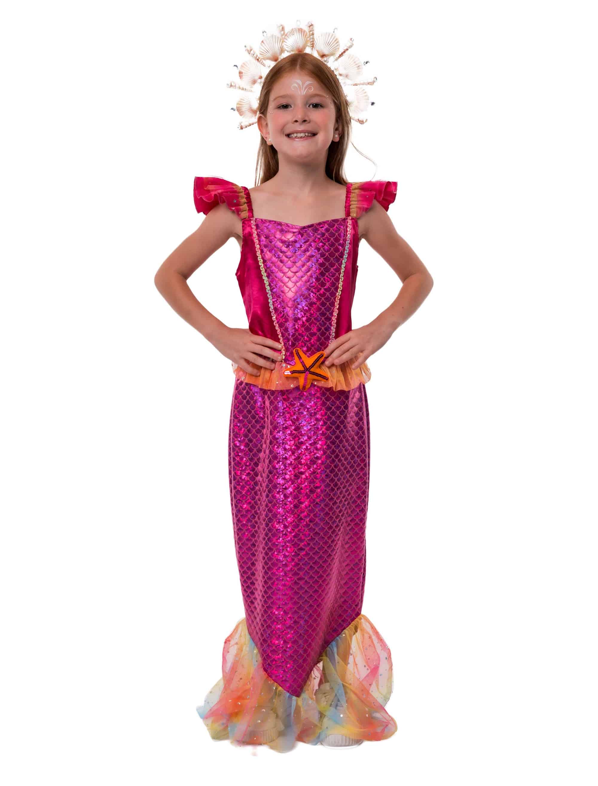Kleid Meerjungfrau Kinder pink 104/116