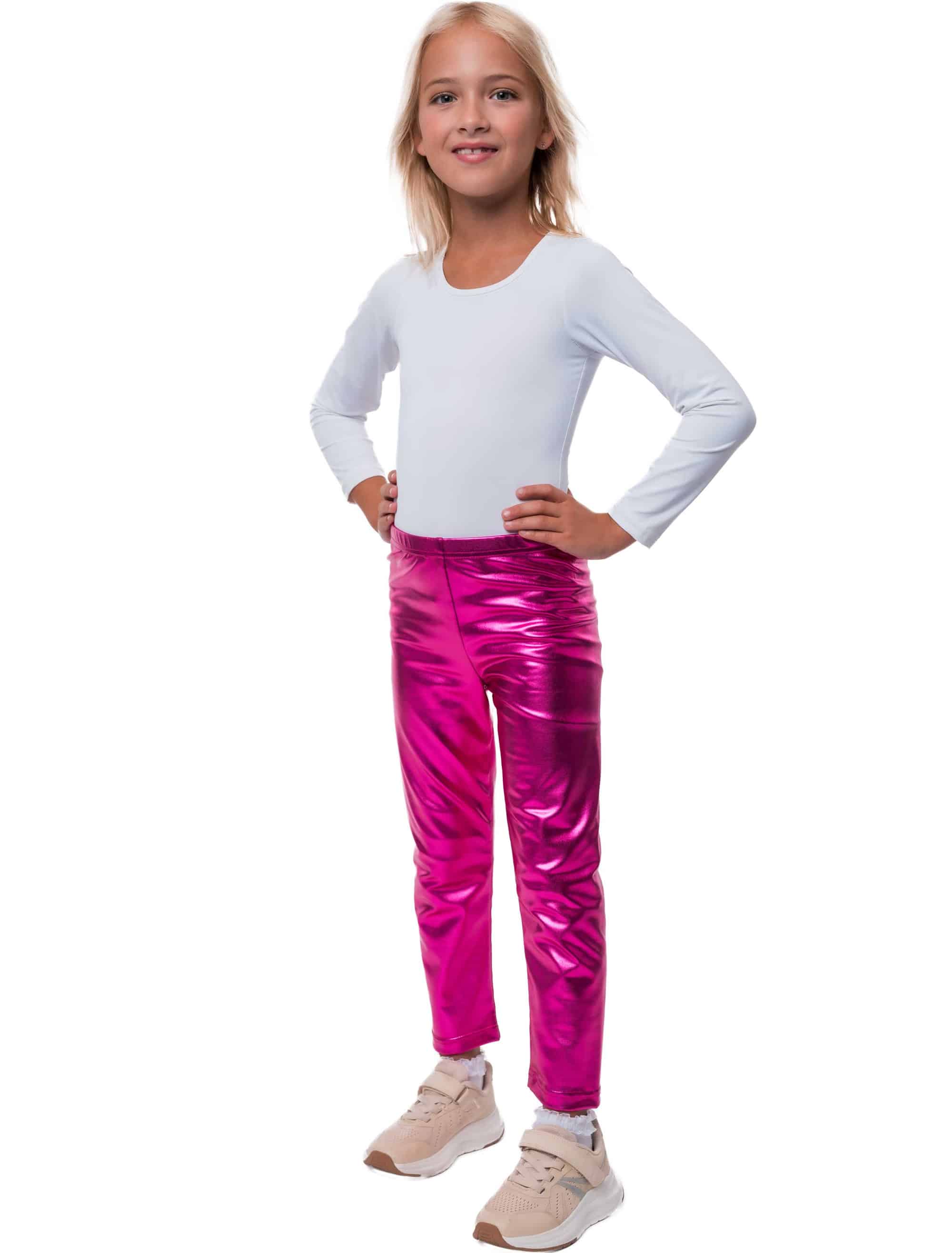 Leggings Metallic Kinder pink 116
