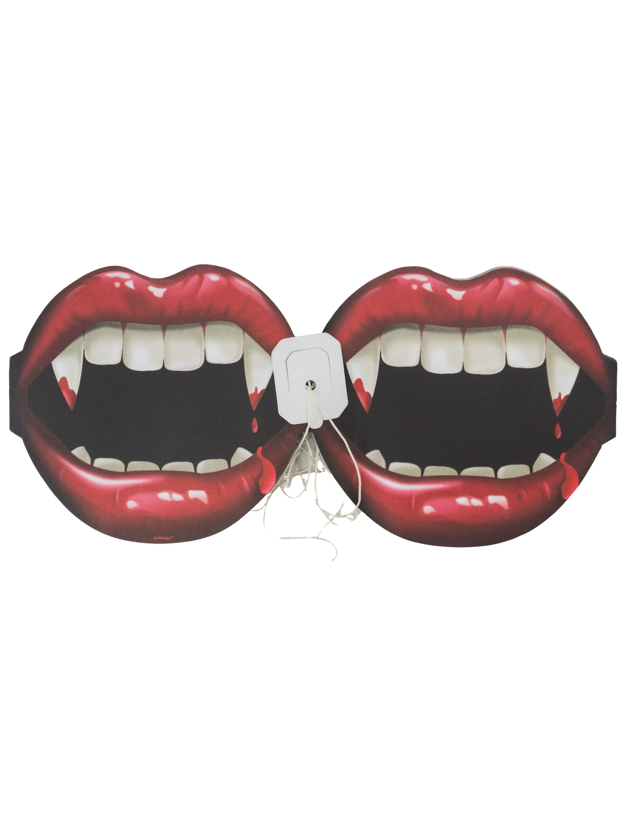 Girlande Halloween Vampir schwarz/weiß/rot