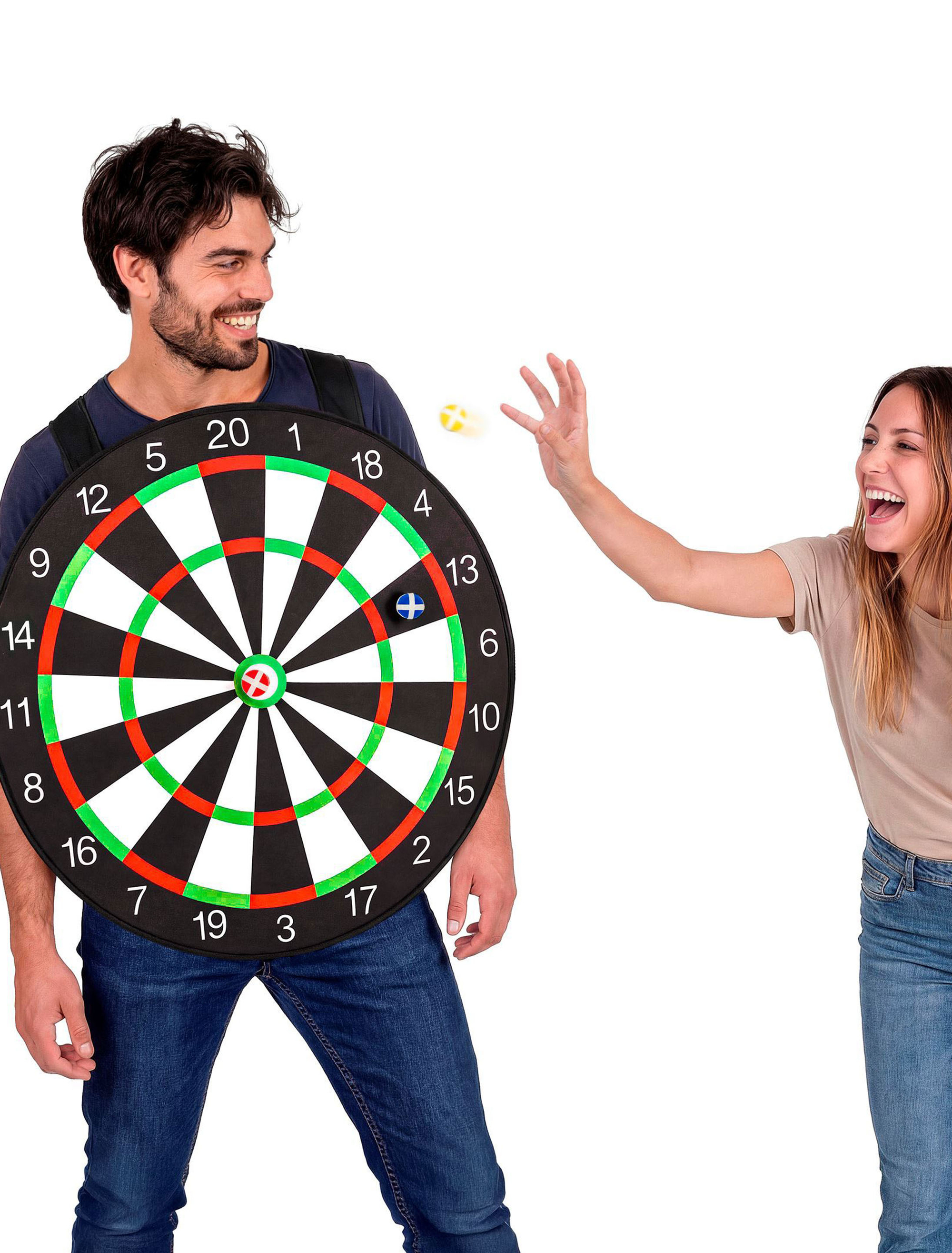 Kostüm Dartscheibe 4-tlg. bunt one size