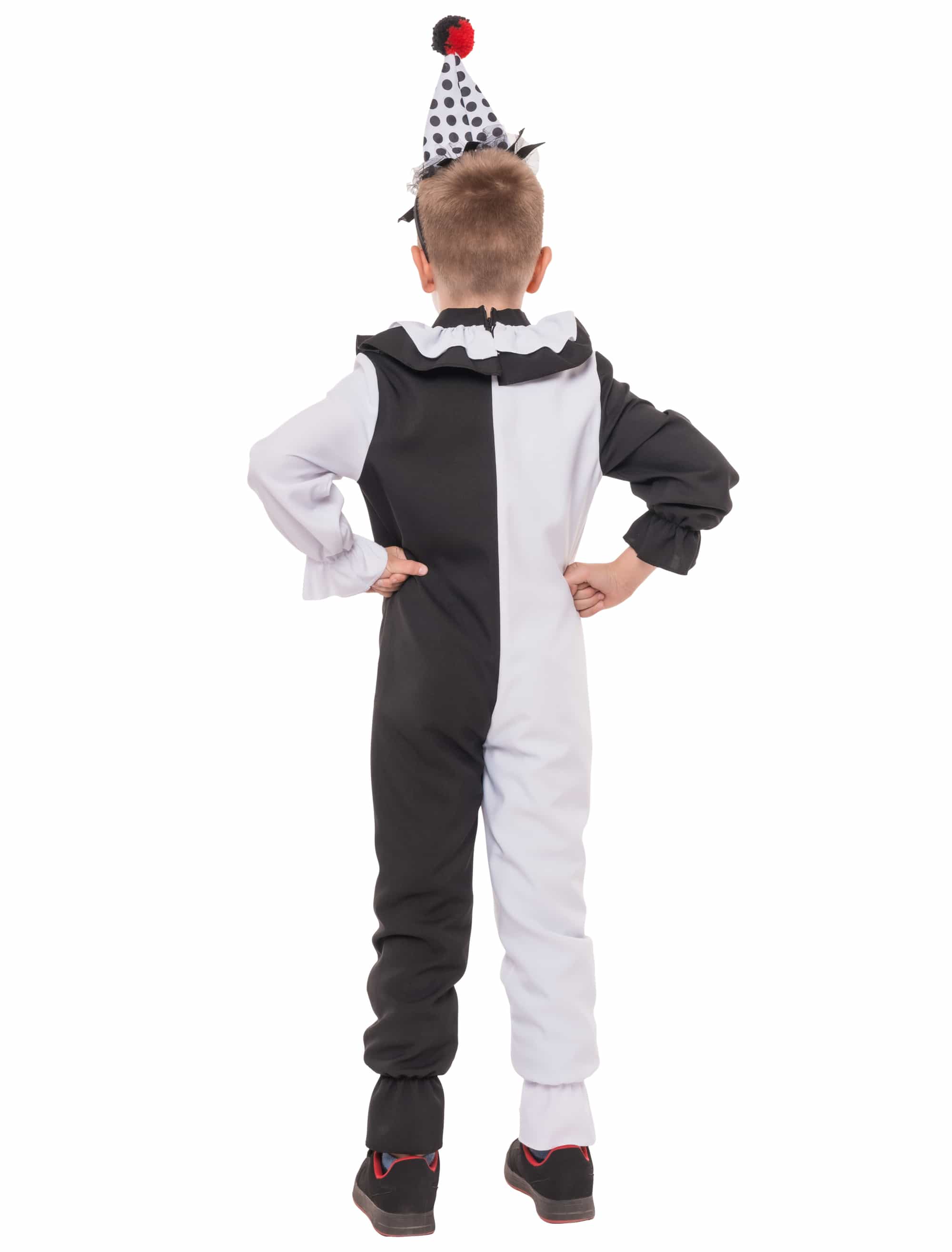 Overall Terrific Clown Kinder schwarz/weiß 128