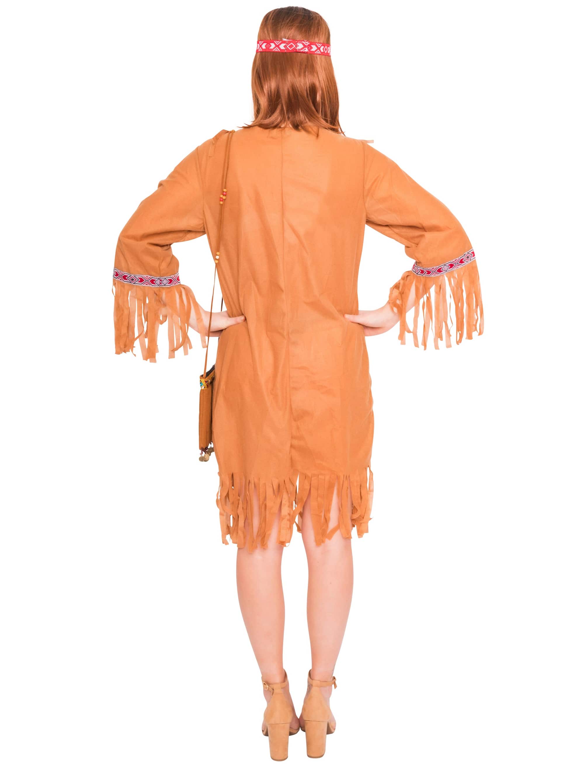 Indianerin Aponi 2-tlg. weiß/braun L/XL