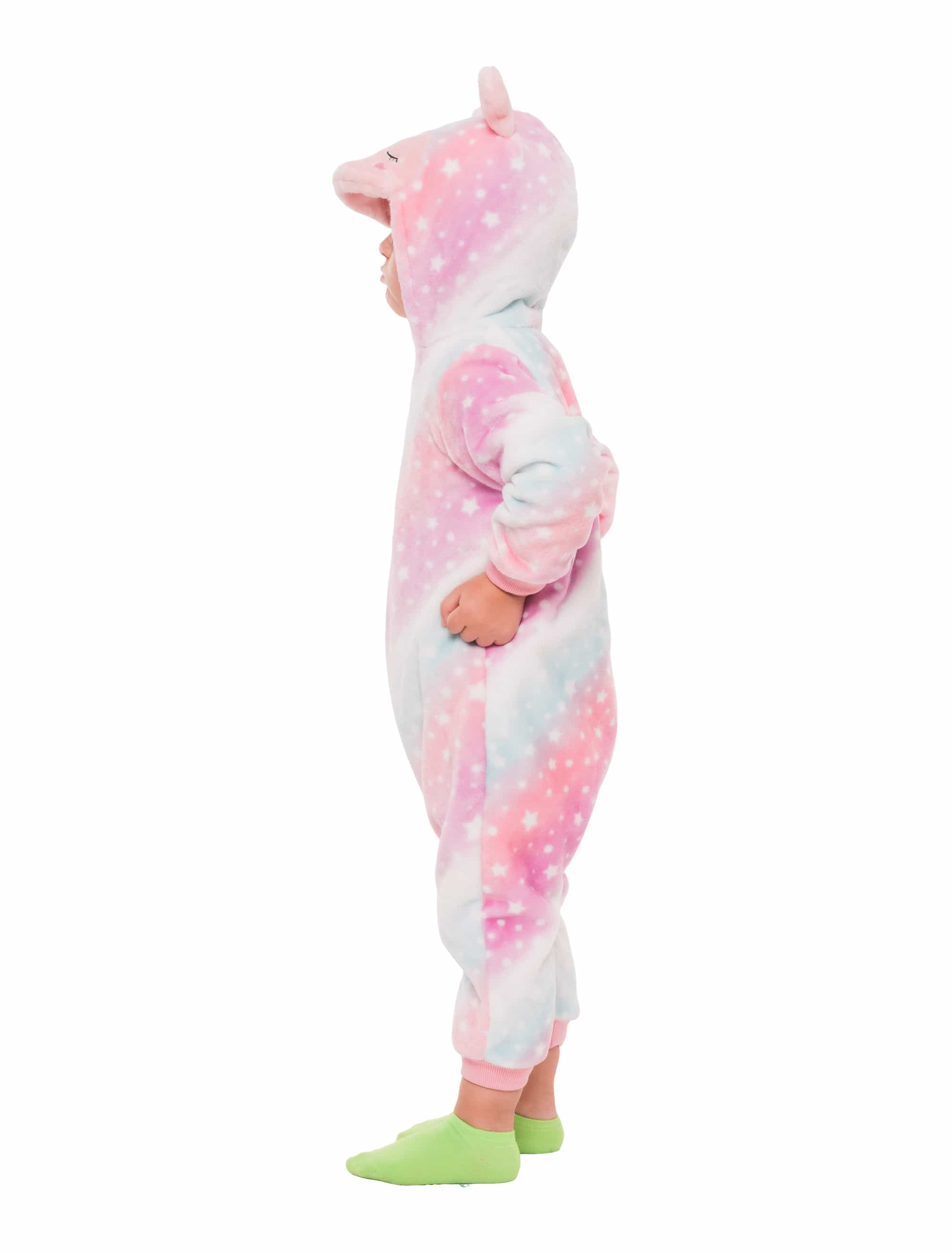 Overall Plüsch Einhorn bunt 86/92