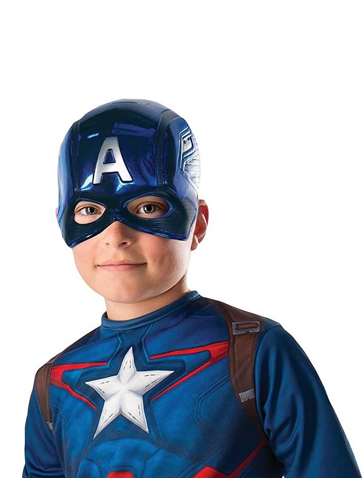 Maske Captain America blau/weiß
