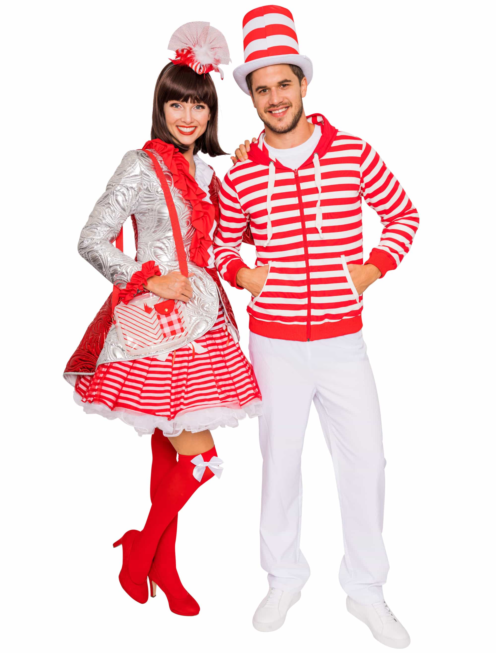 Jacke Damen rot/silber 38