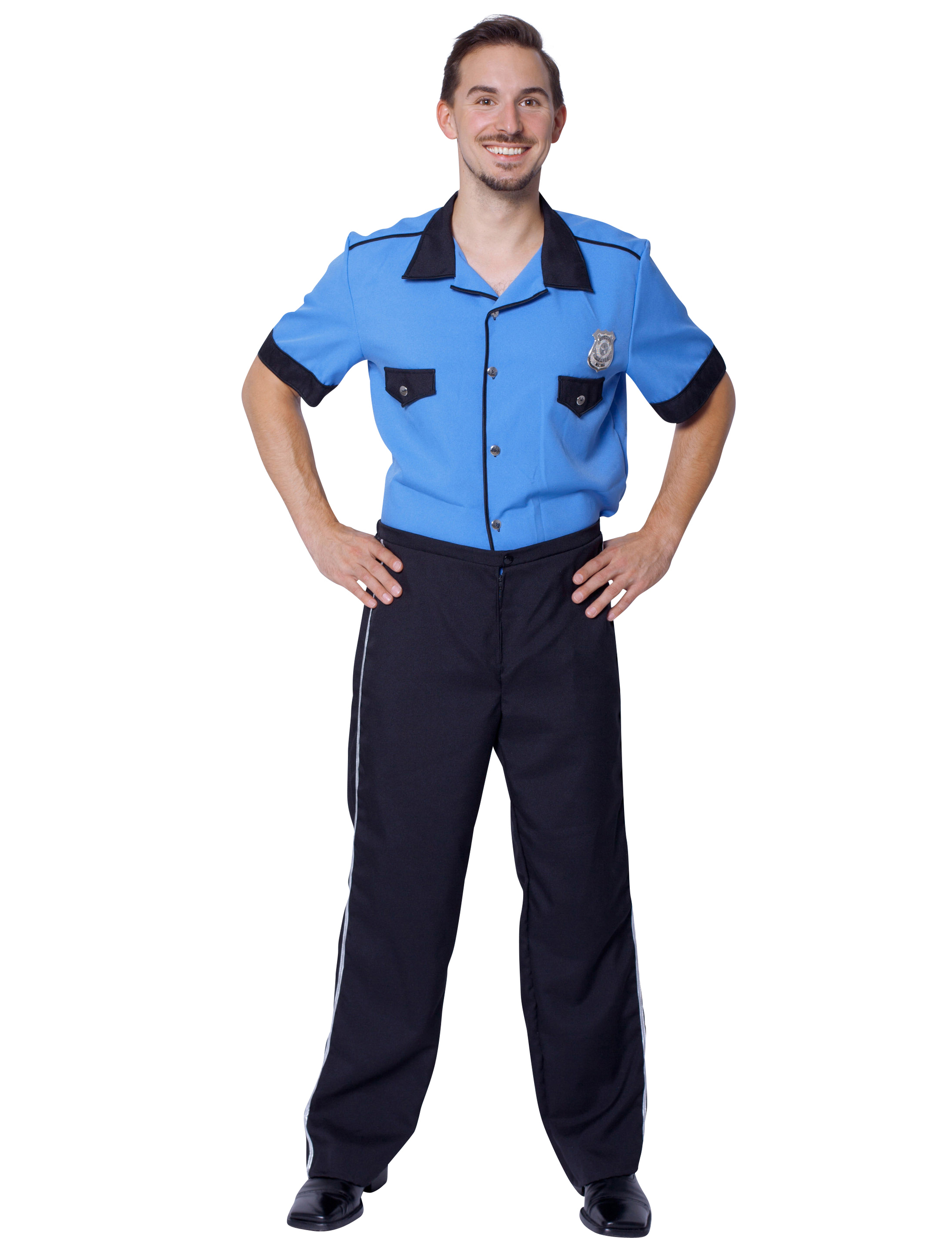Polizist Herren 2-tlg. Herren hellblau 60