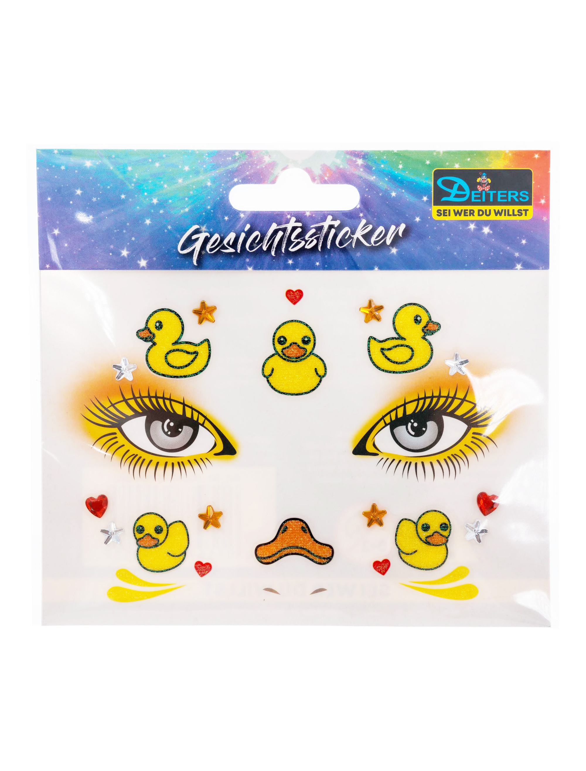 Gesichtssticker Enten gelb