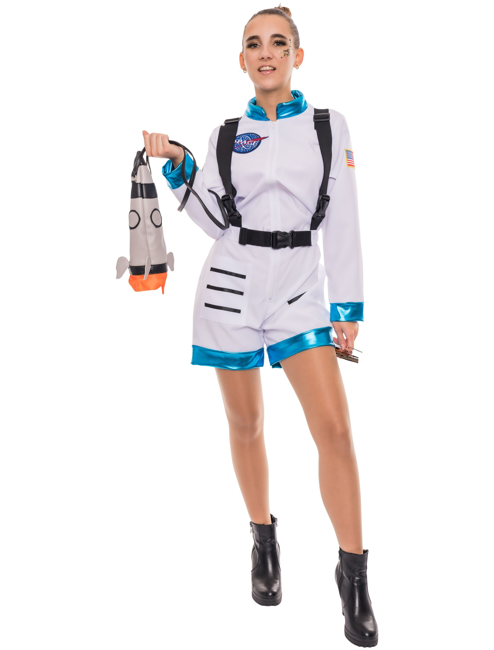 Astronaut Onesie Damen weiß S/M