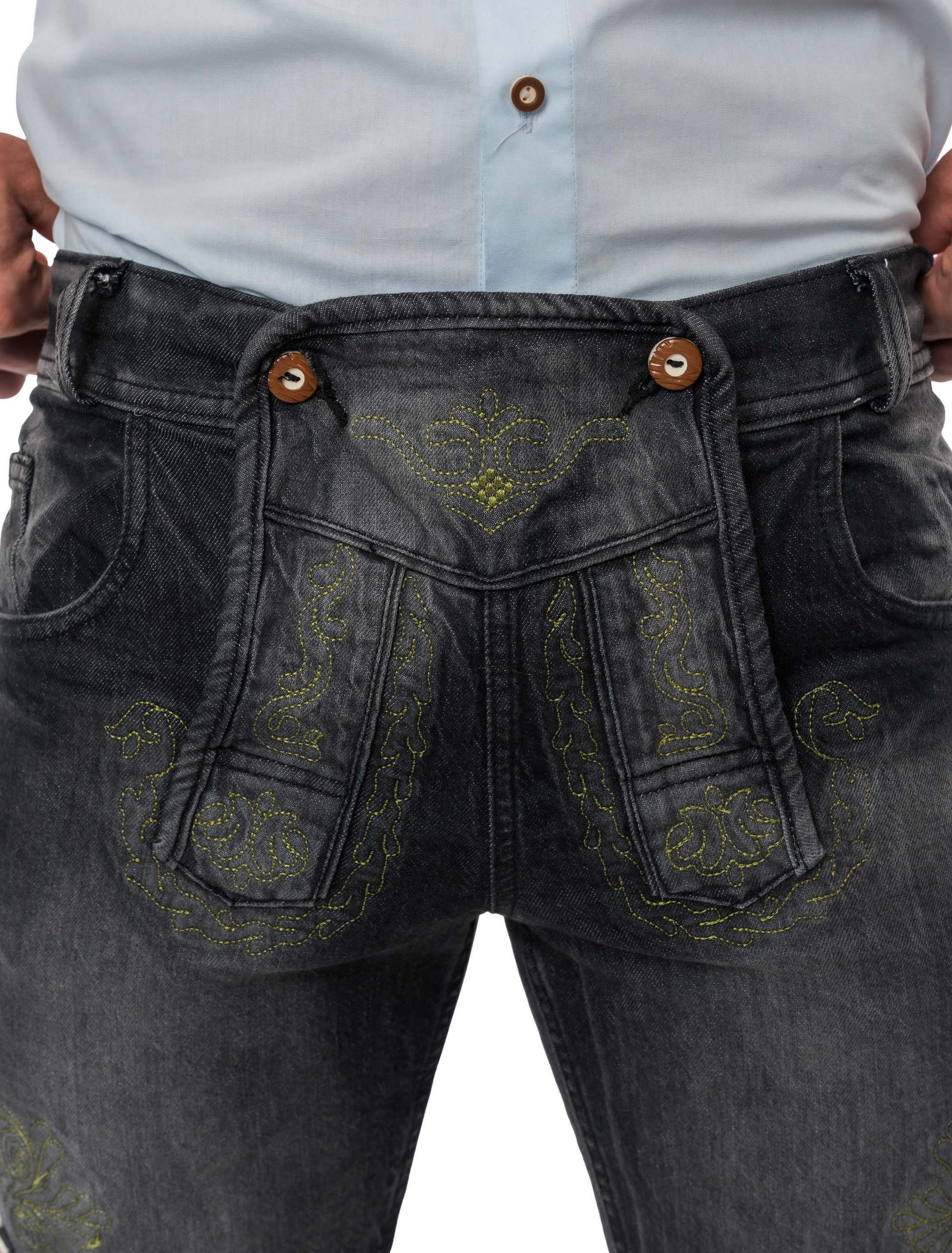 Trachtenjeans kurz Herren schwarz XS