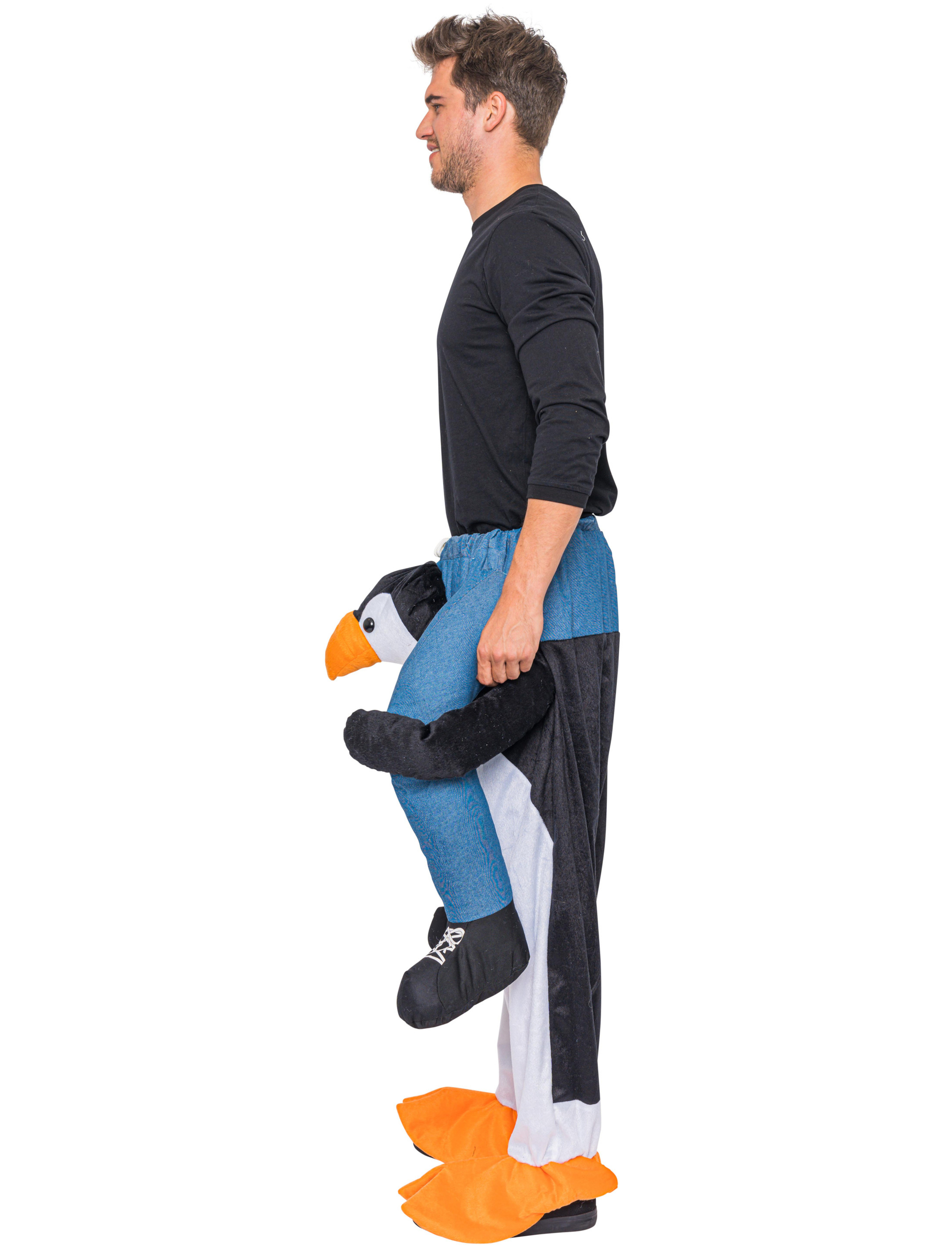 Kostüm Huckepack Pinguin schwarz/weiß one size