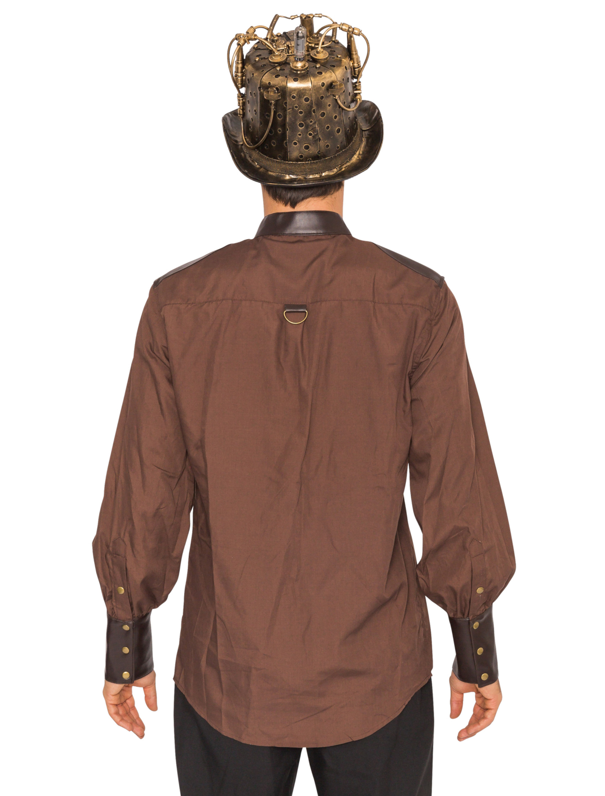 Hemd Steampunk Herren braun XXL