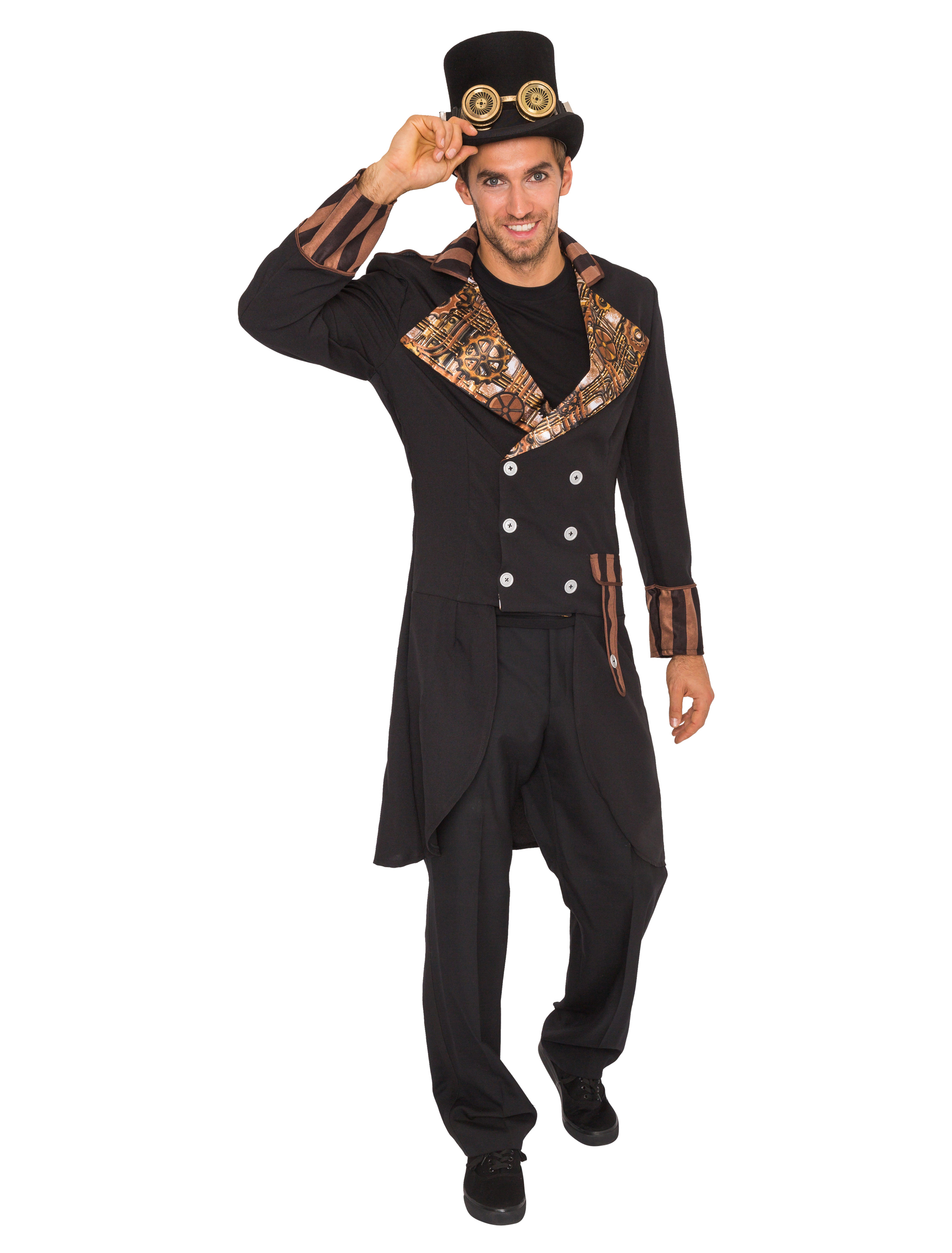 Frack Steampunk Herren schwarz S
