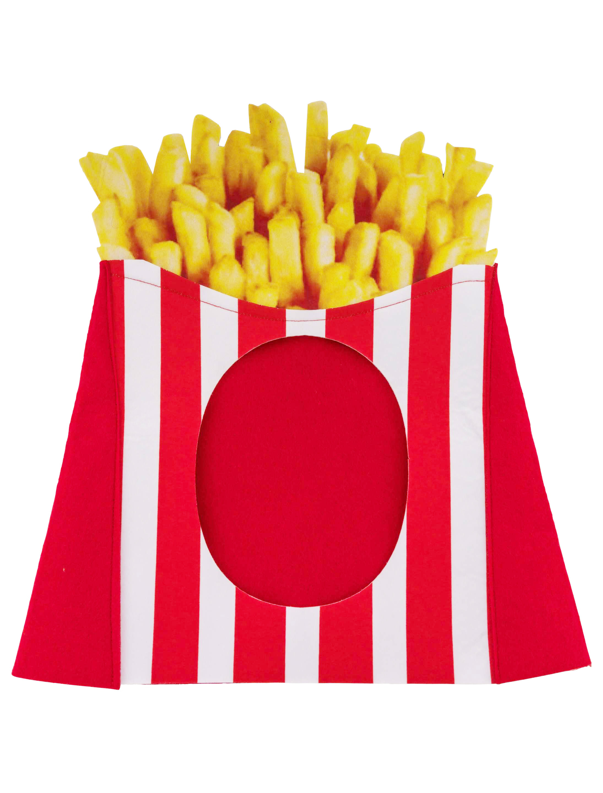 Mütze Fast Food Pommes rot/weiß one size