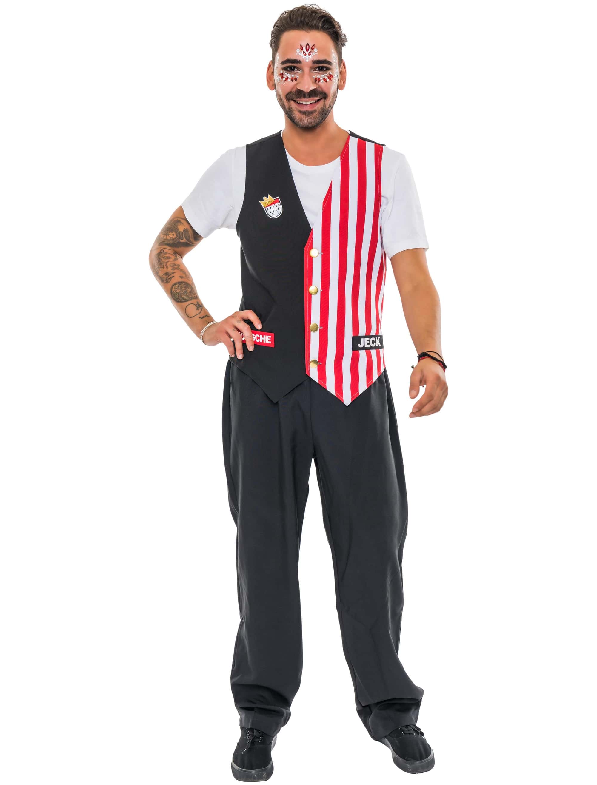Weste Köln Wappen schwarz/weiß/rot 2XL