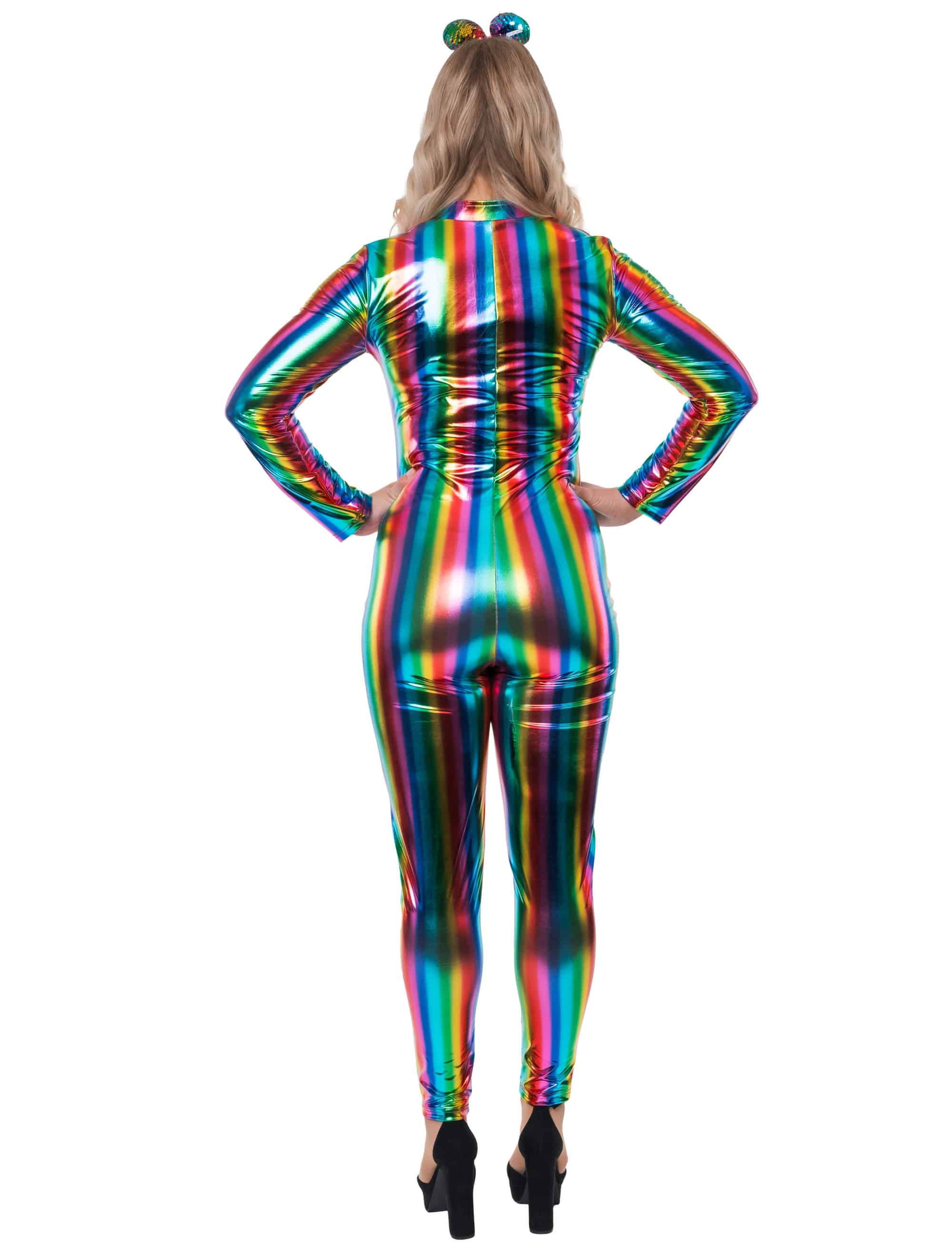 Jumpsuit Metallic Damen rainbow S/M