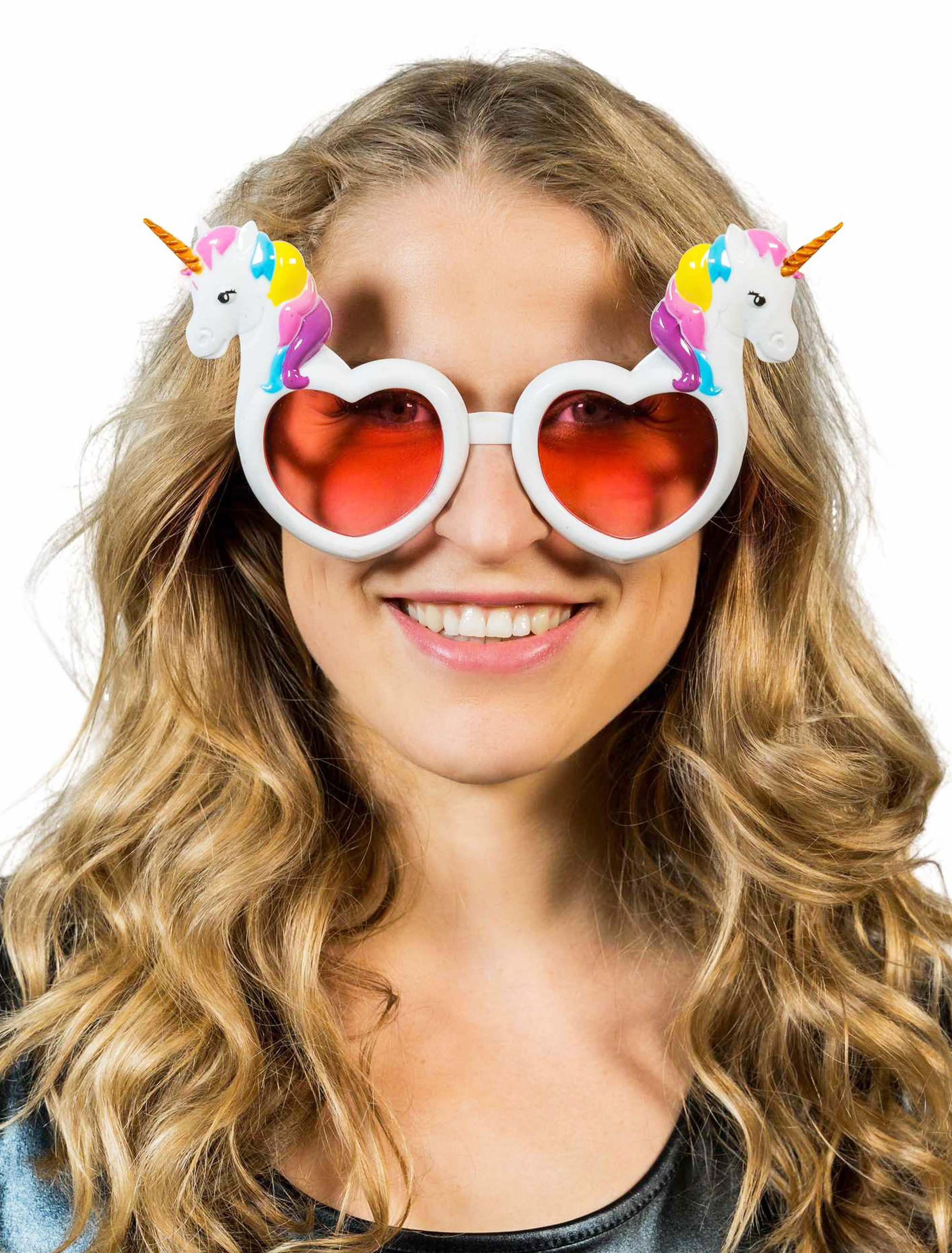 Brille Einhorn rosa/weiß