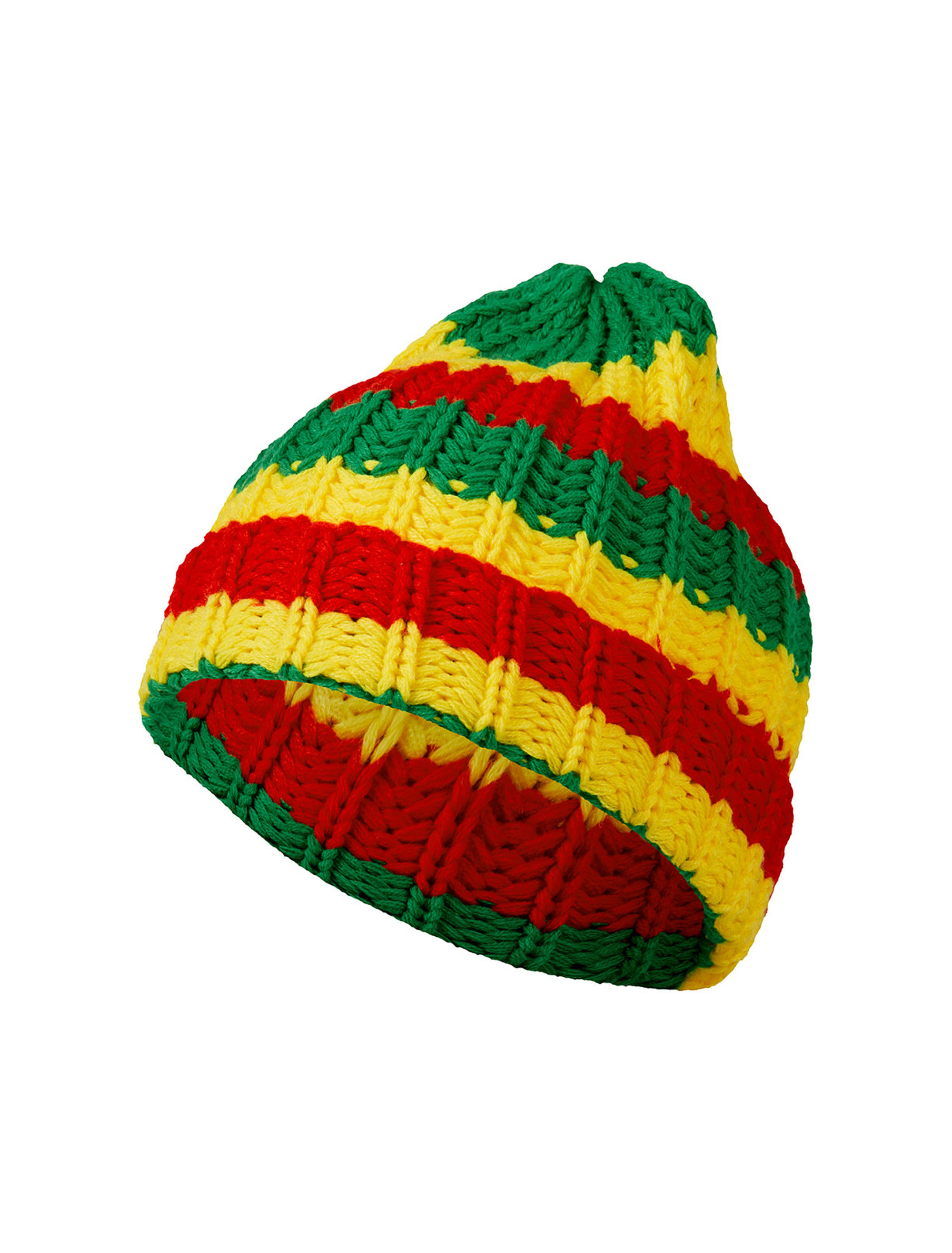 Strickmütze rot/gelb/grün one size