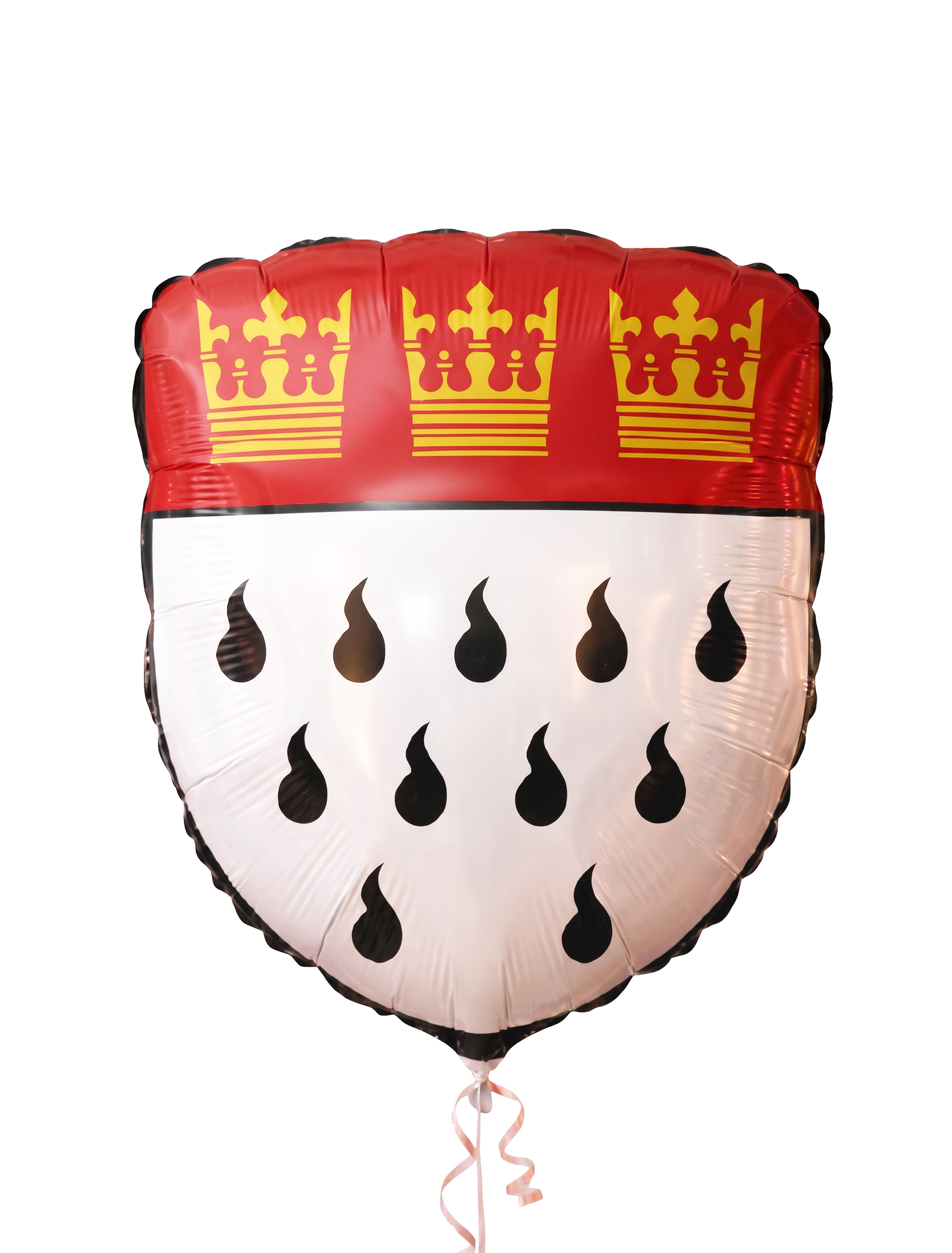 Folienballon Köln Wappen 40 x 45cm S rot/gold
