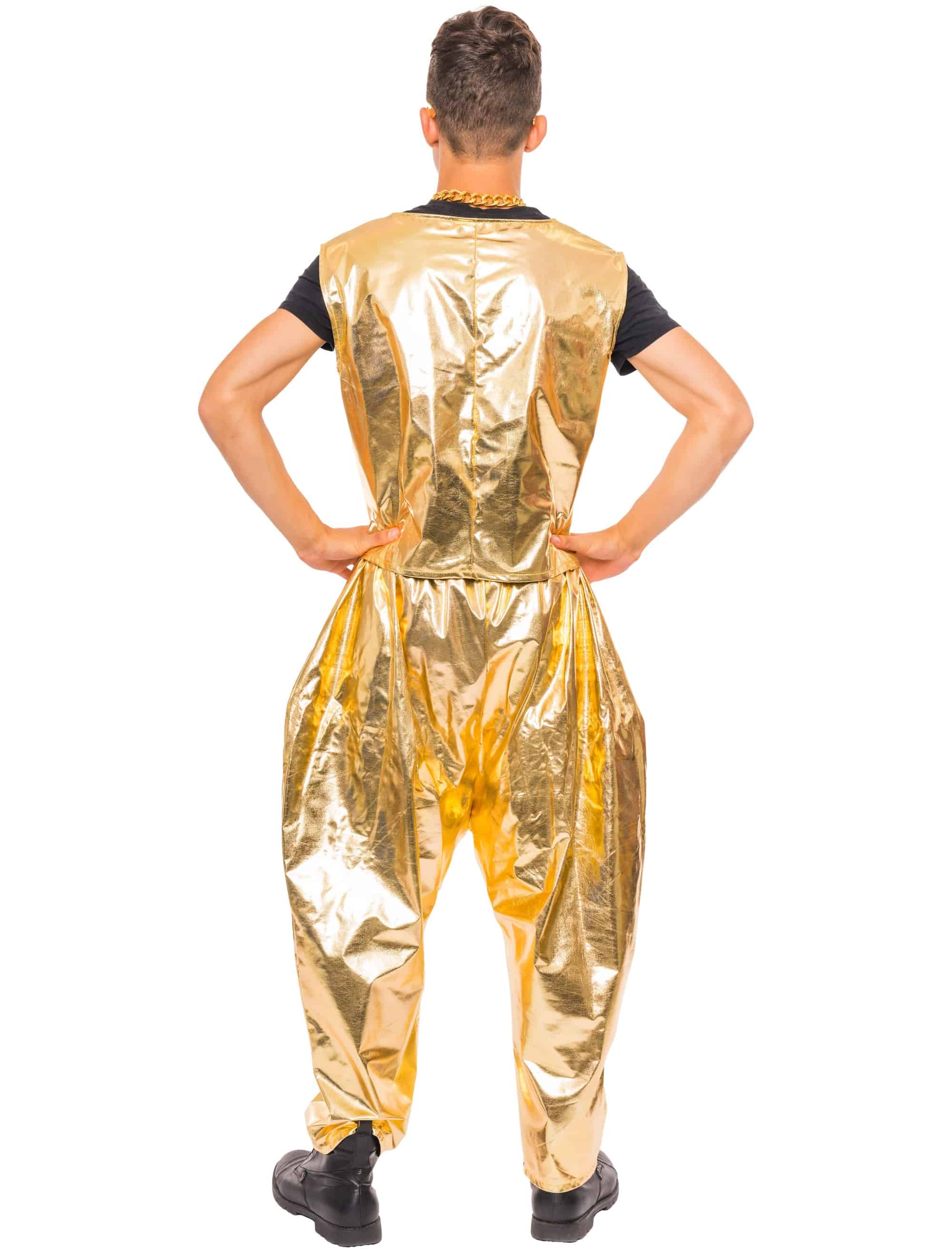 Anzug Rapper 2 tlg. Metallic Herren gold M