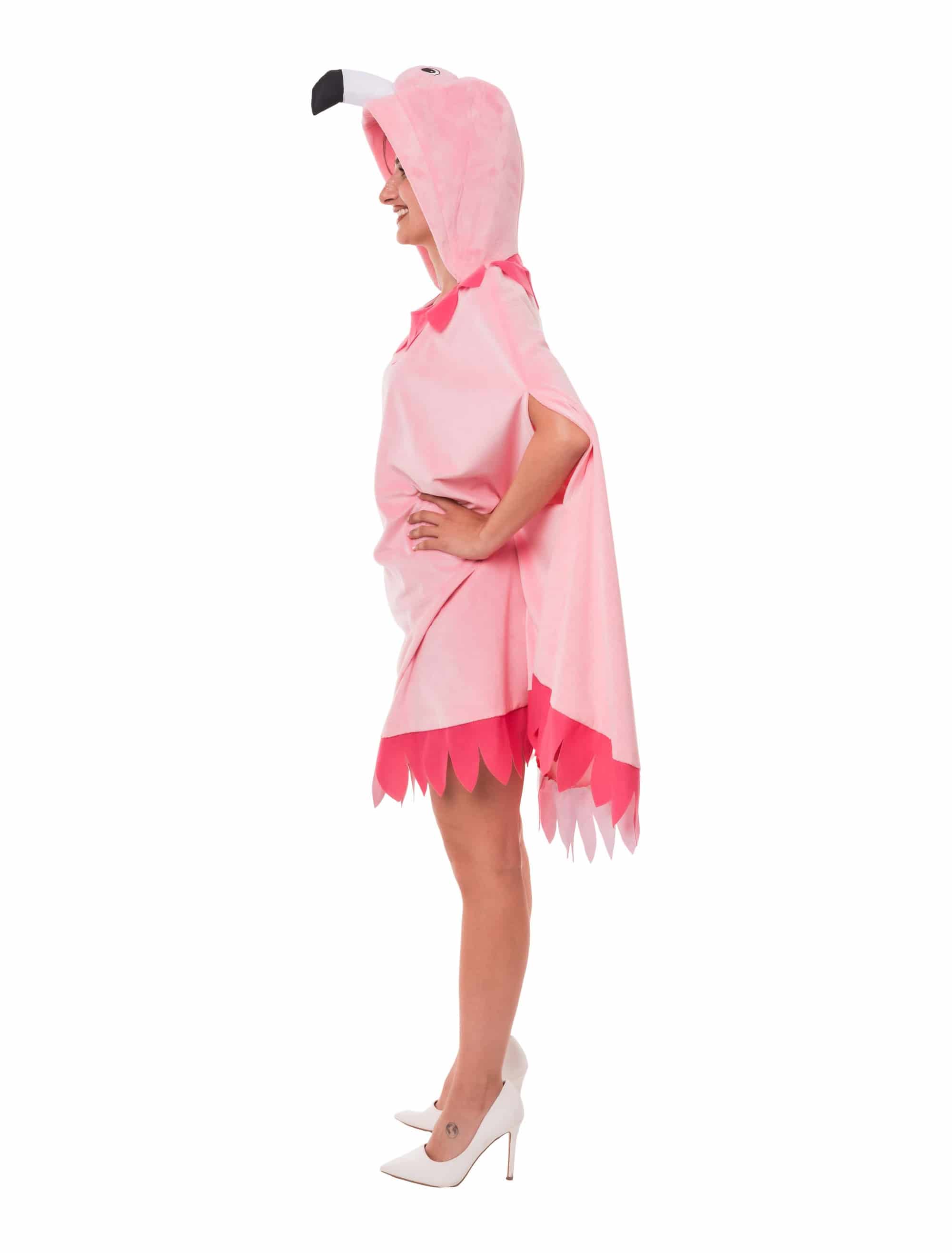 Poncho Flamingo rosa one size