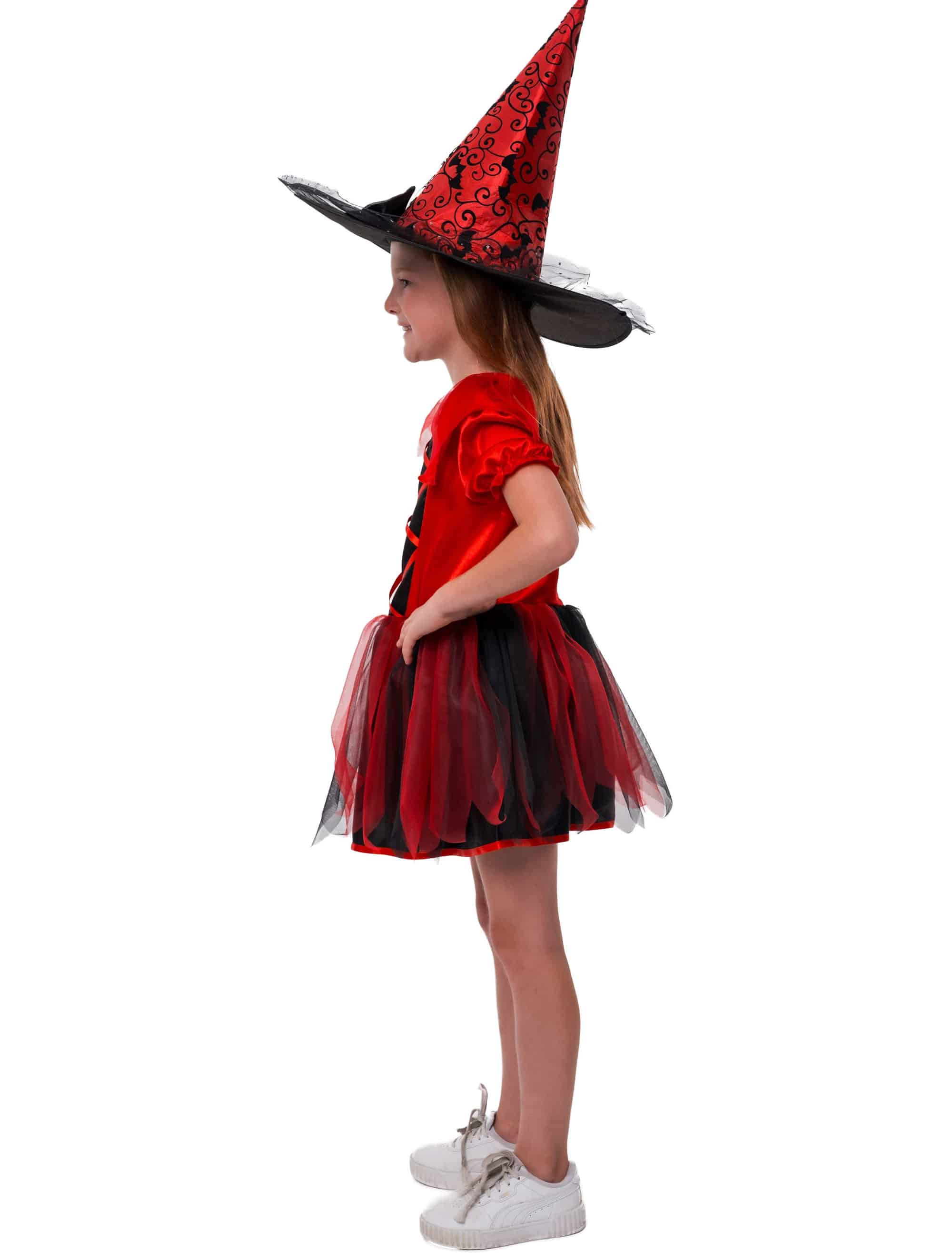 Kleid Teufel Kinder schwarz/rot 128