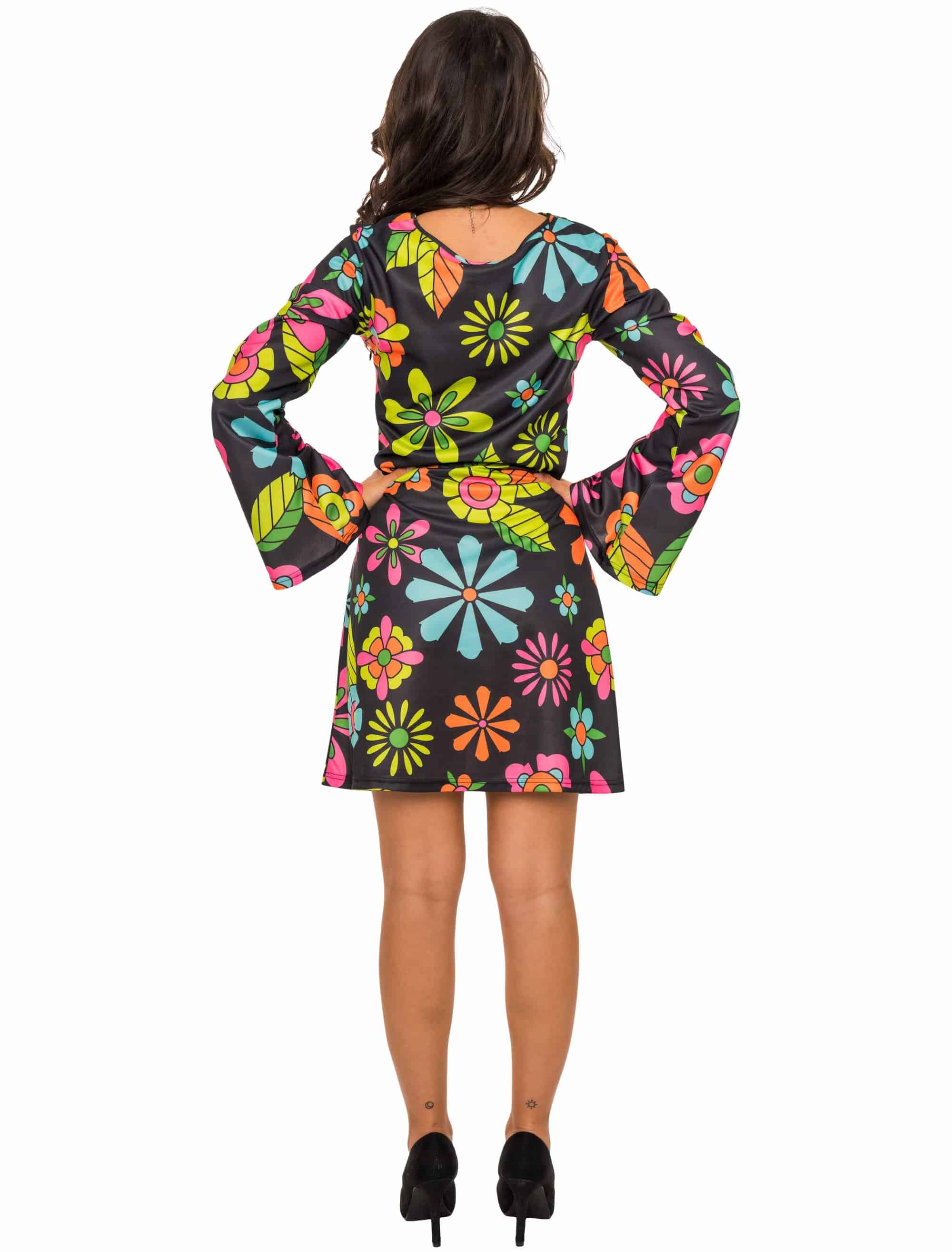 Kleid Flower Power Damen bunt 3XL