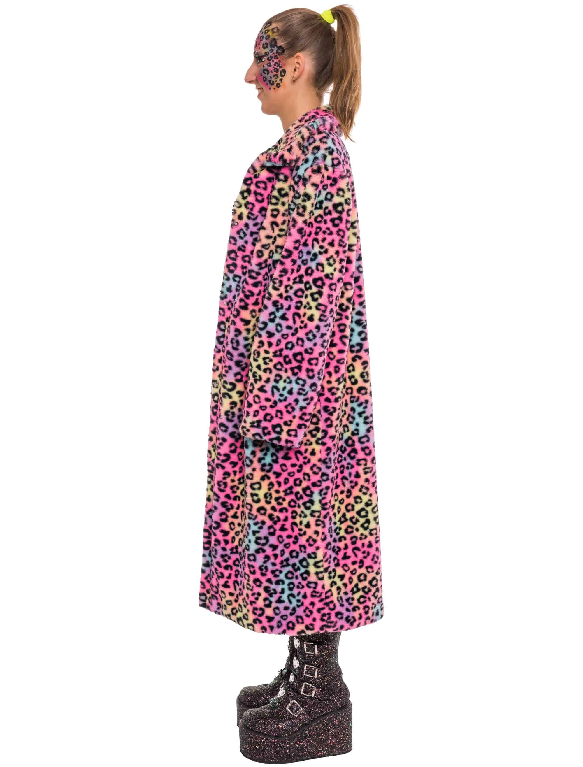 Mantel Faux-Fur bunt S/M