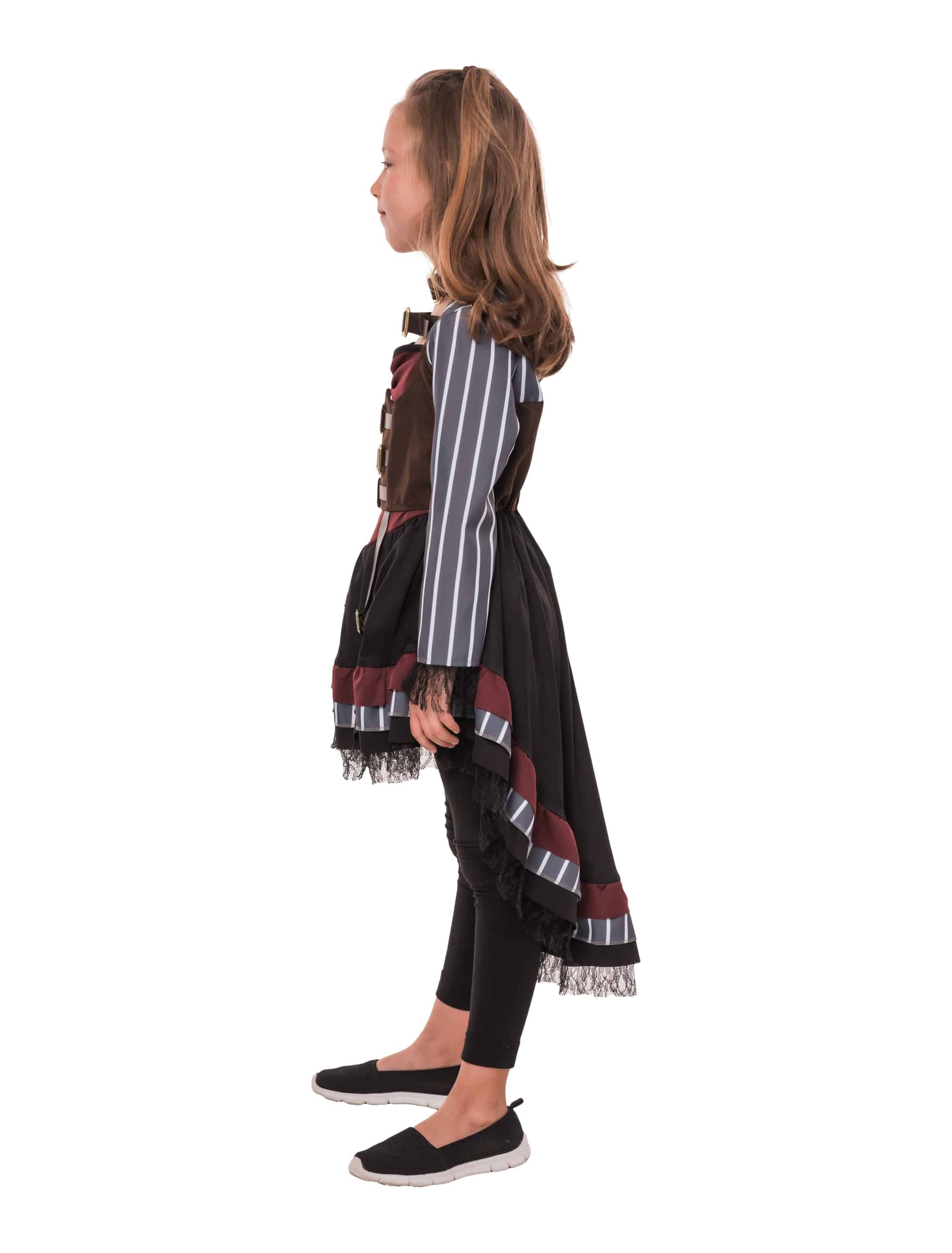 Kleid Steampunk Kinder schwarz/rot 4-6 Jahre