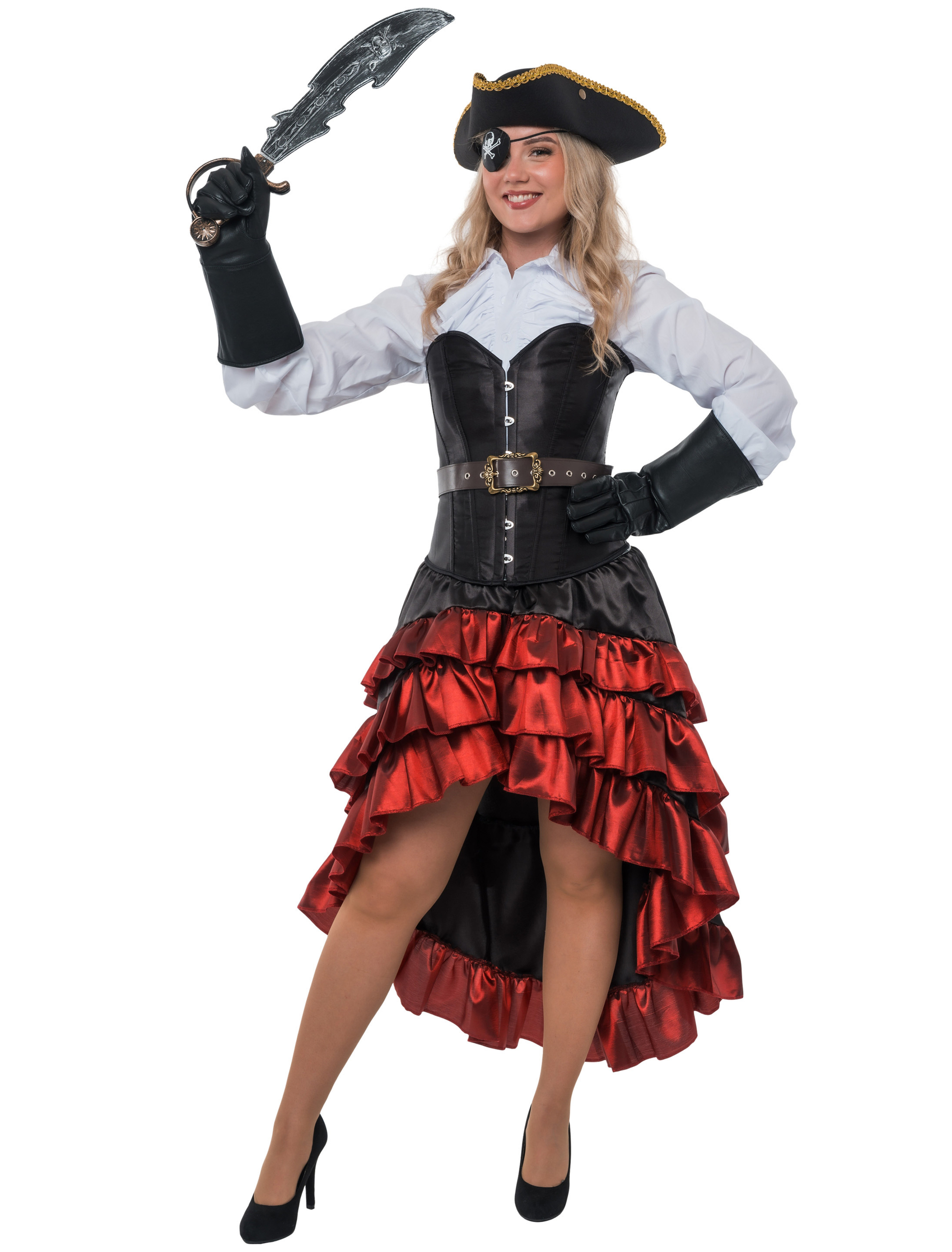 Corsage trägerlos Damen schwarz S/M