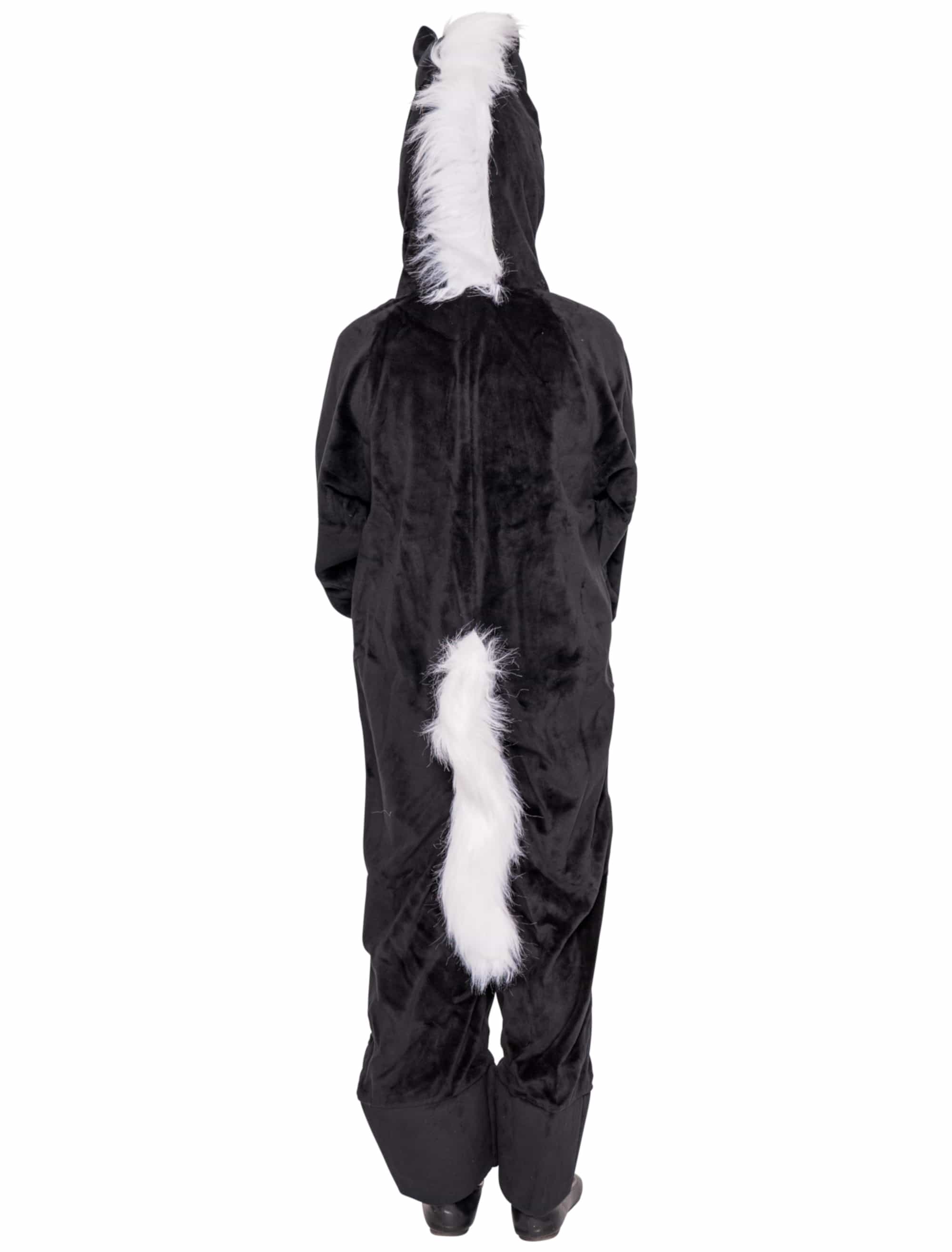 Overall Plüsch Pferd Kinder schwarz 116-128