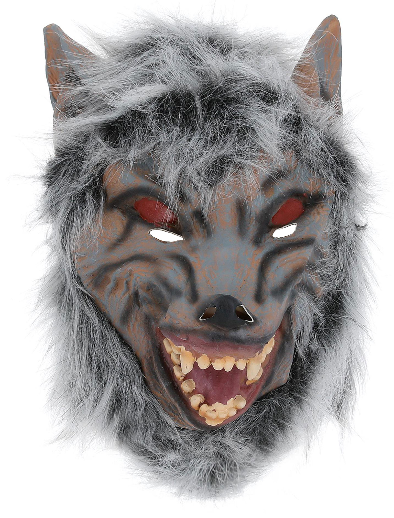 Maske Wolf grau