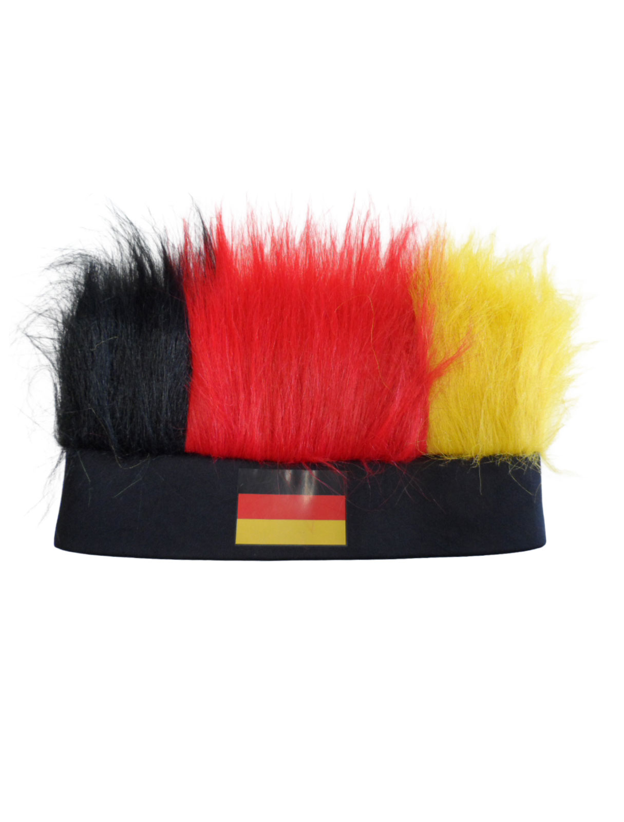 Stirnband Deutschland mit Haaren schwarz/rot/gold