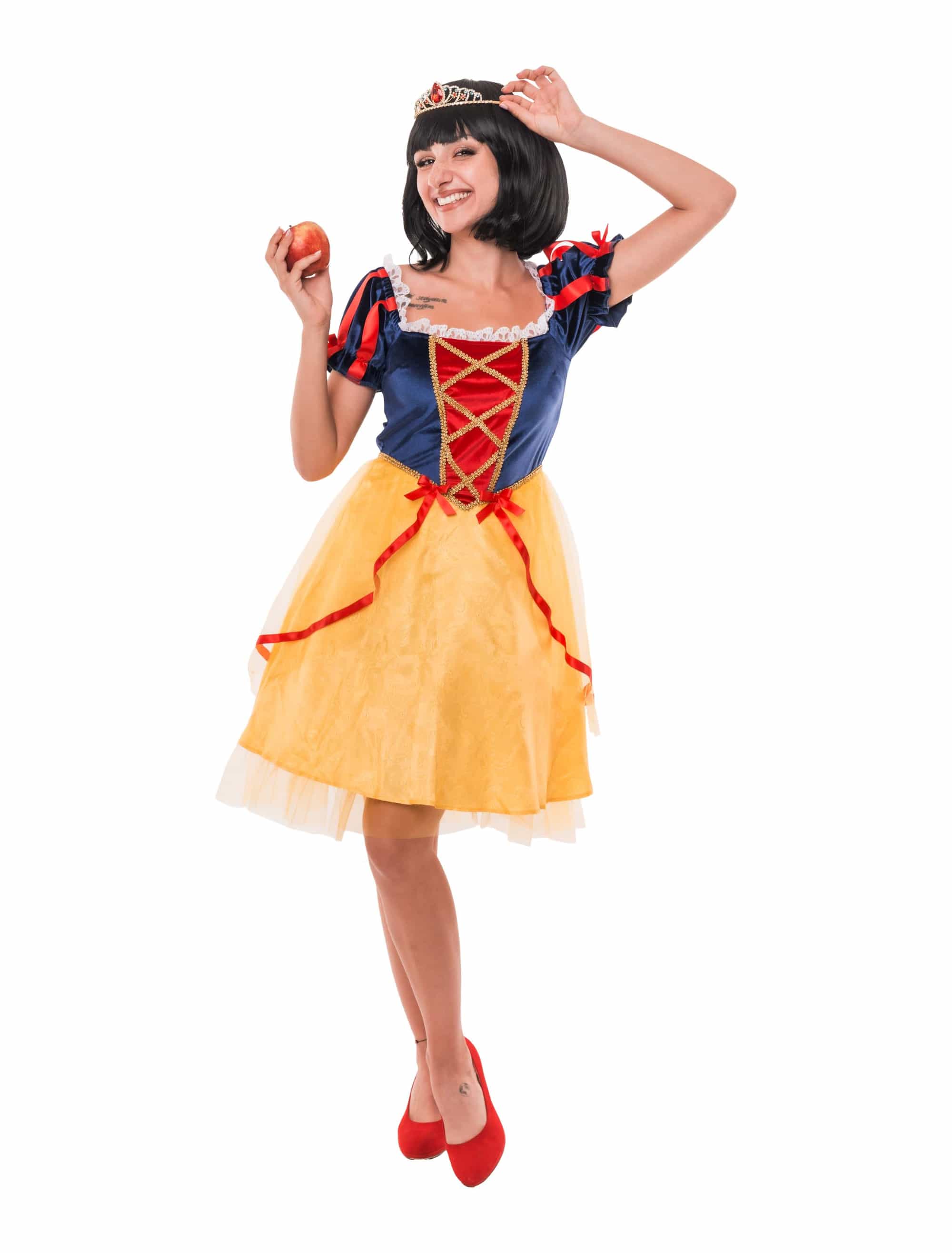 Kleid Waldprinzessin Damen blau/gelb 2XL