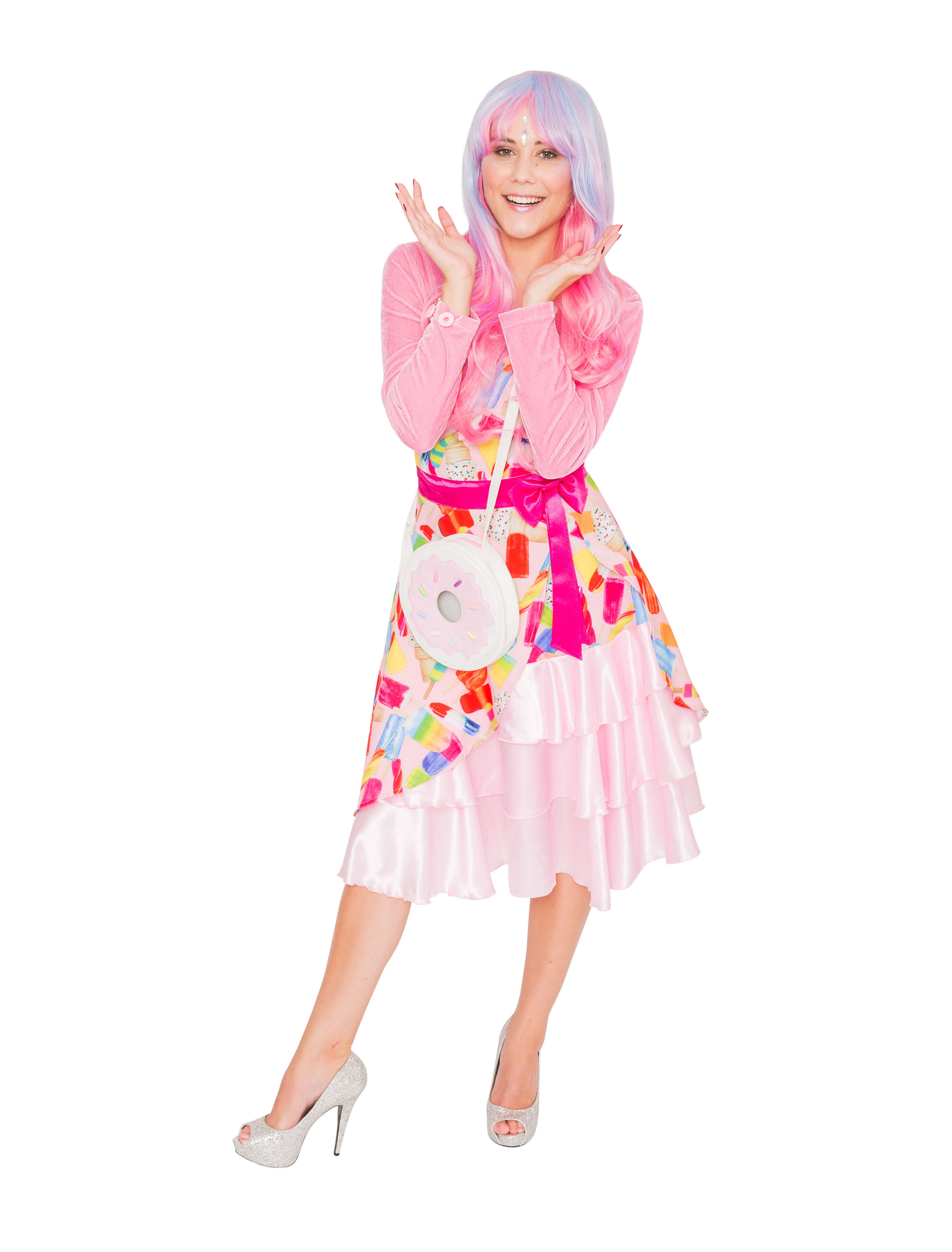 Kleid Candy Ice Cream Damen rosa 2XL