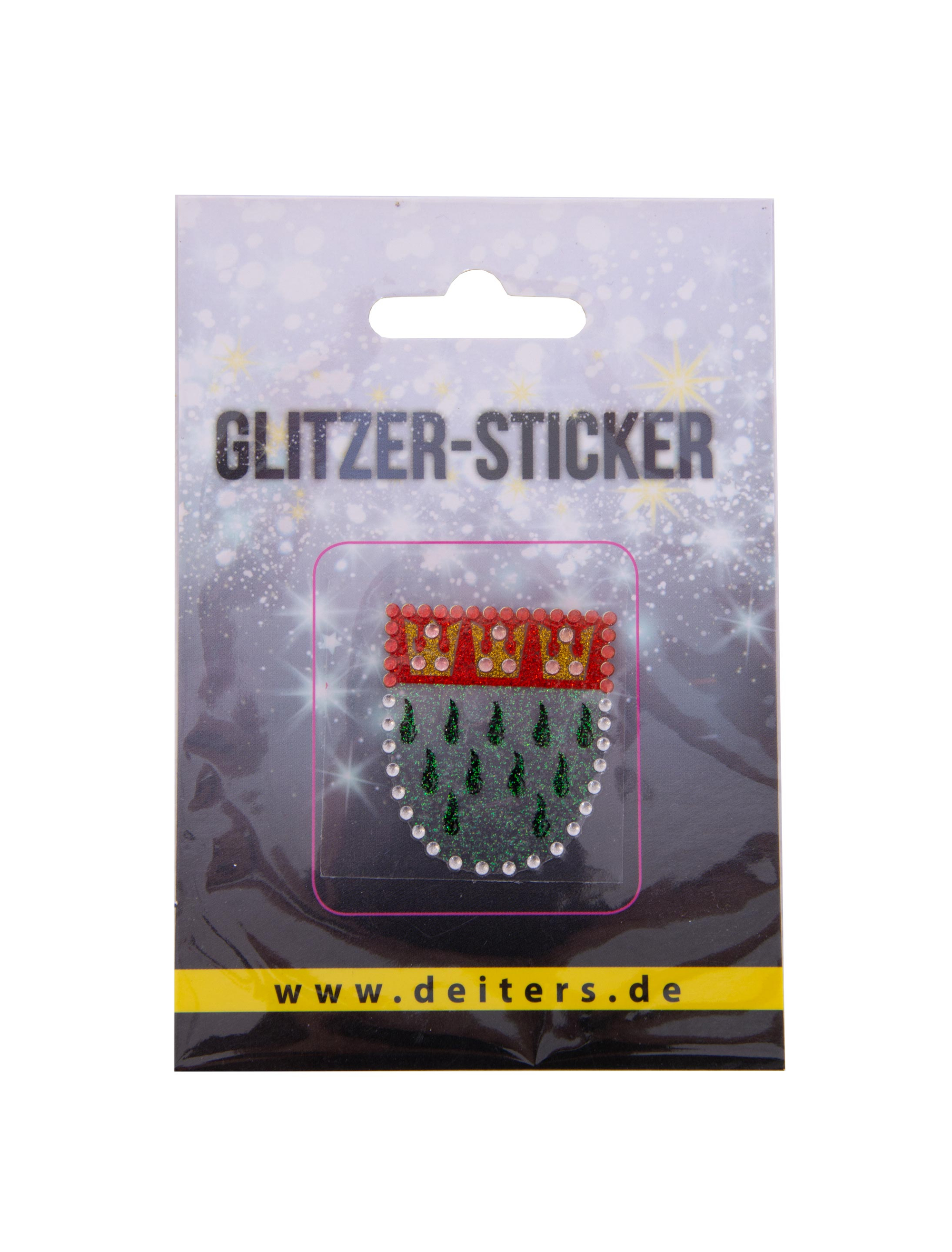 Glitzer-Tattoo Köln Wappen mit Strass