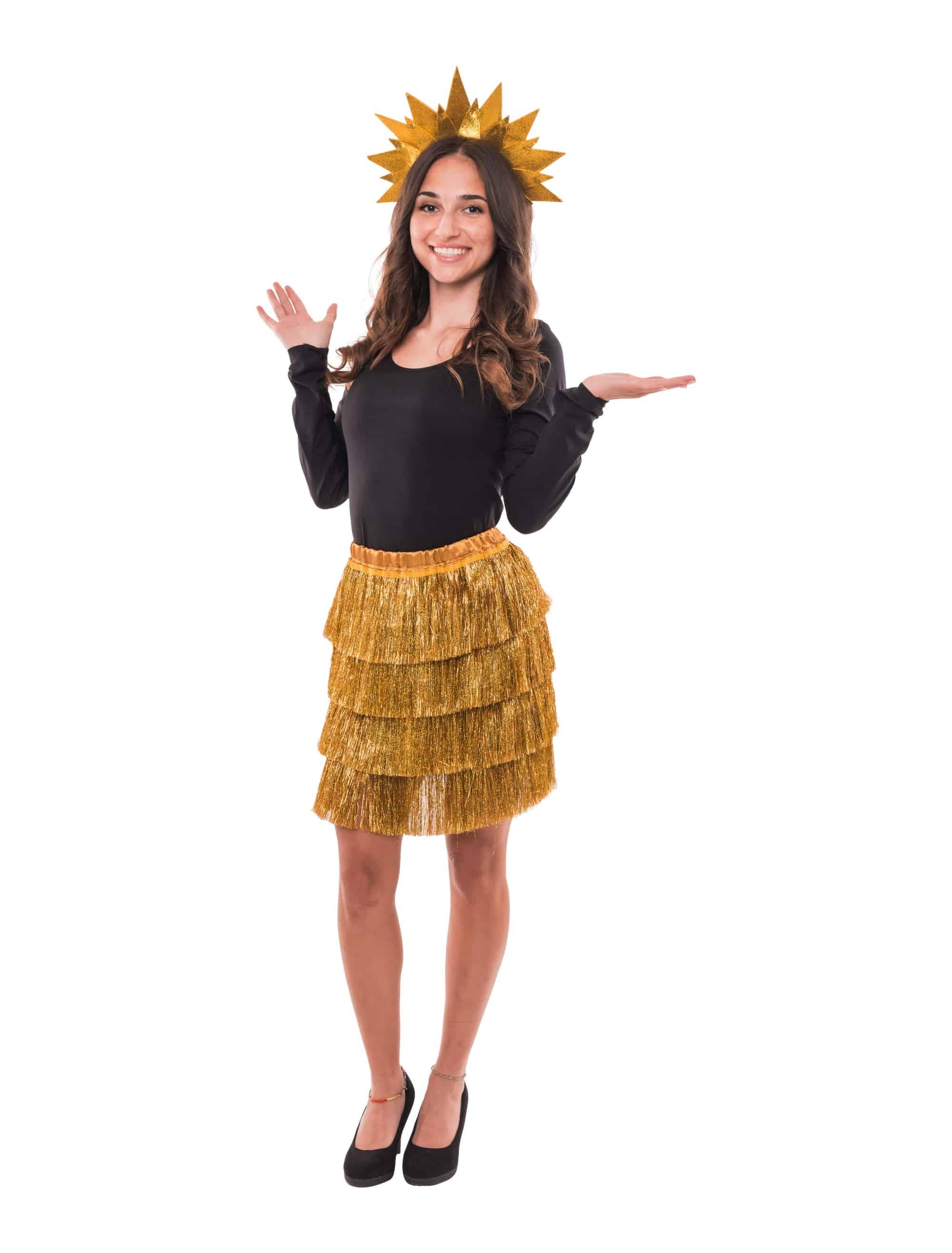 Rock Lametta fein Damen gold S/M