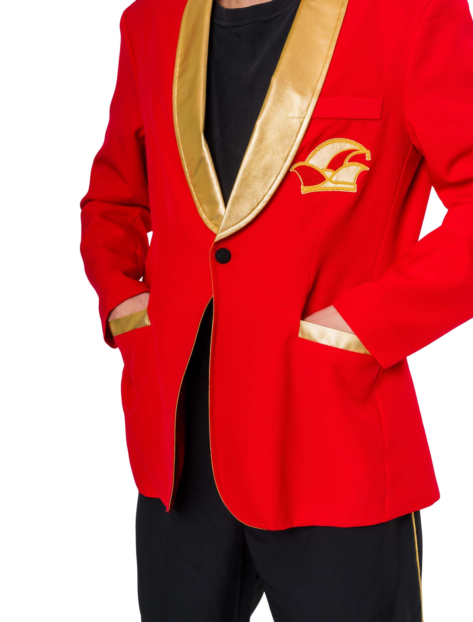 Jackett Karneval Herren rot/gold L/XL