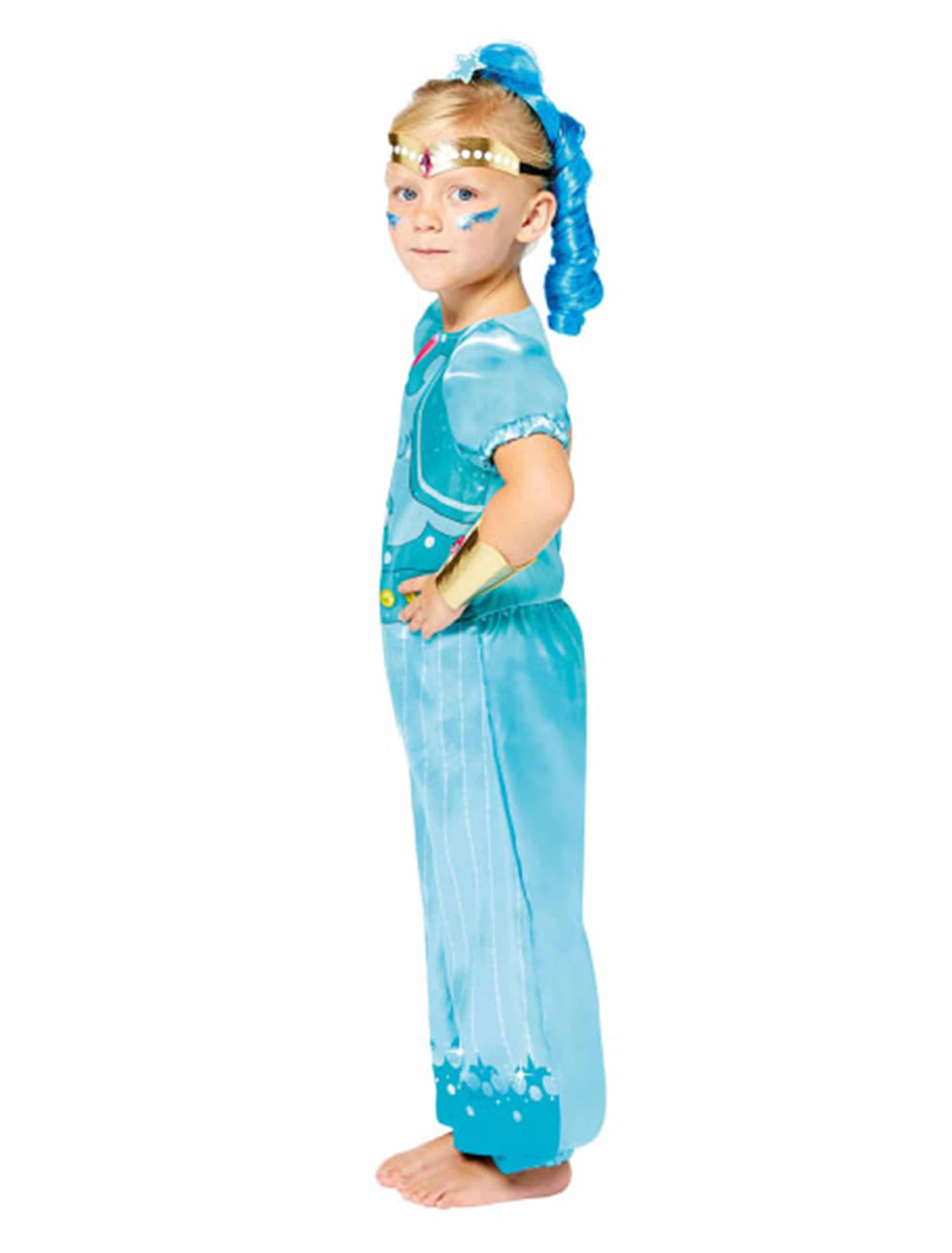 Kostüm Shine 4-tlg. Kinder türkis 4-6 Jahre