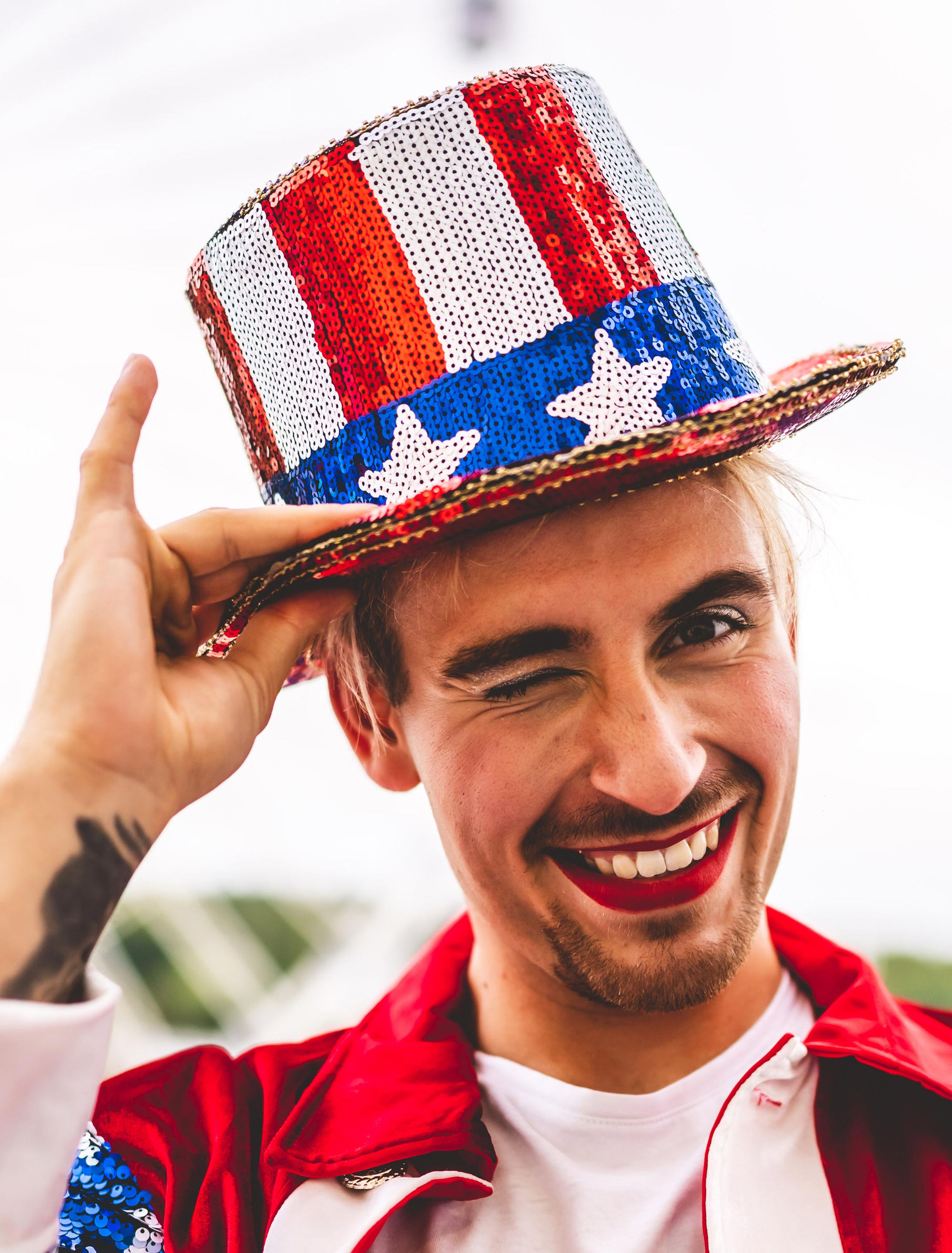 Zylinder Pailletten USA