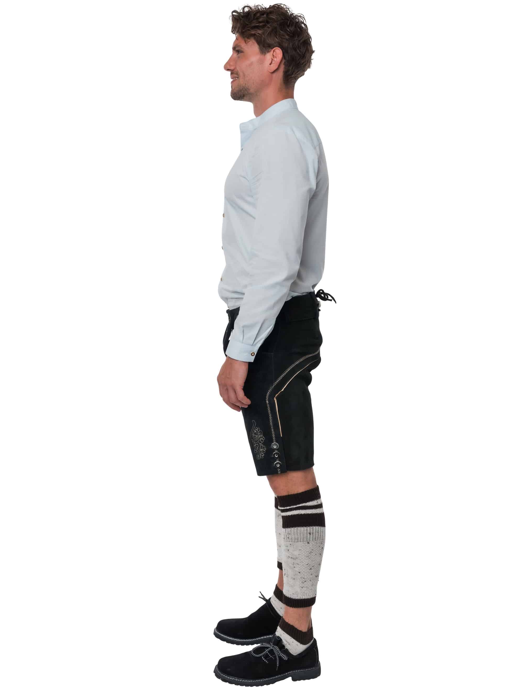 Lederhose Seppl Herren schwarz 5XL
