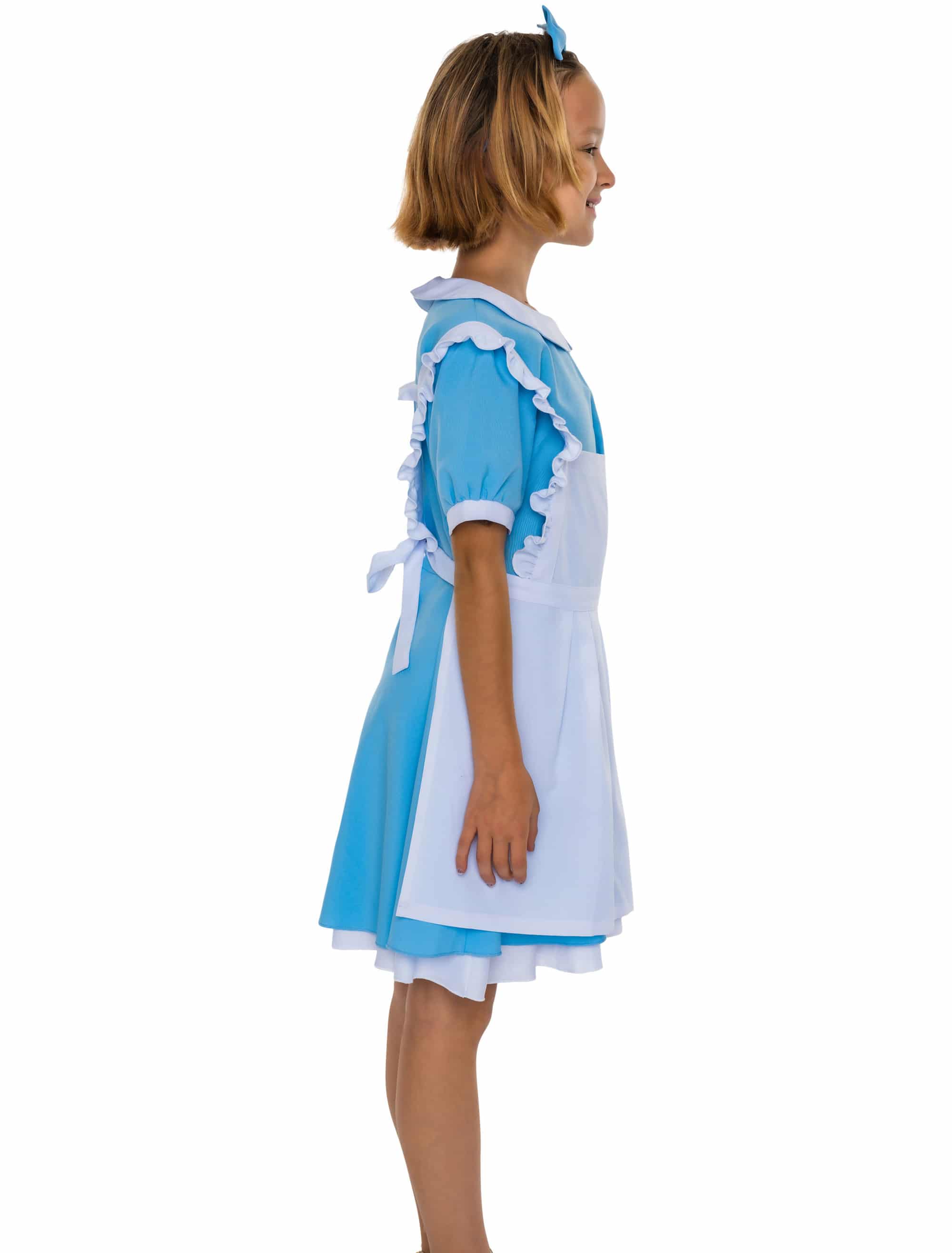 Kleid Alice Mädchen weiß/blau 140