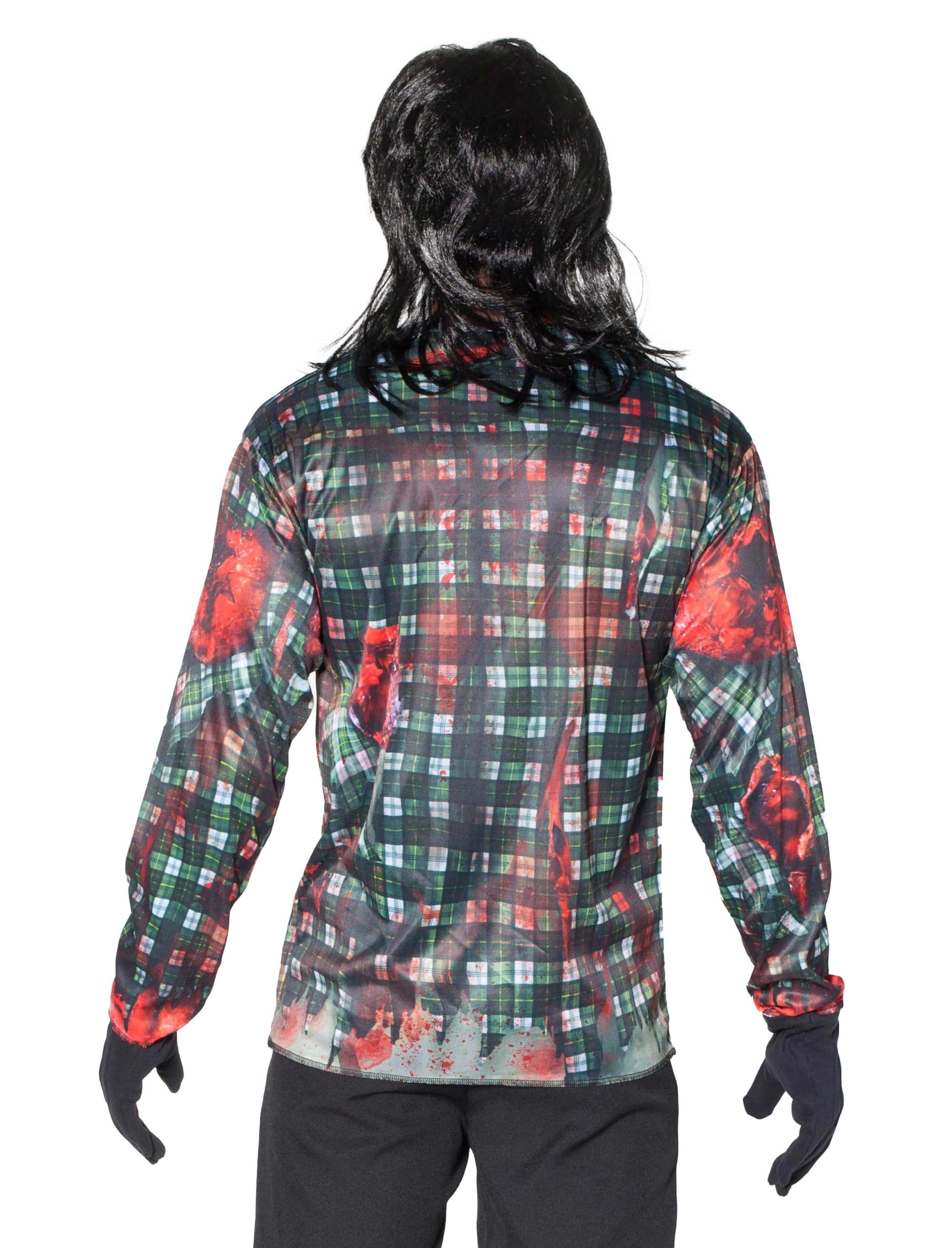 T-Shirt Zombie langarm Herren schwarz L