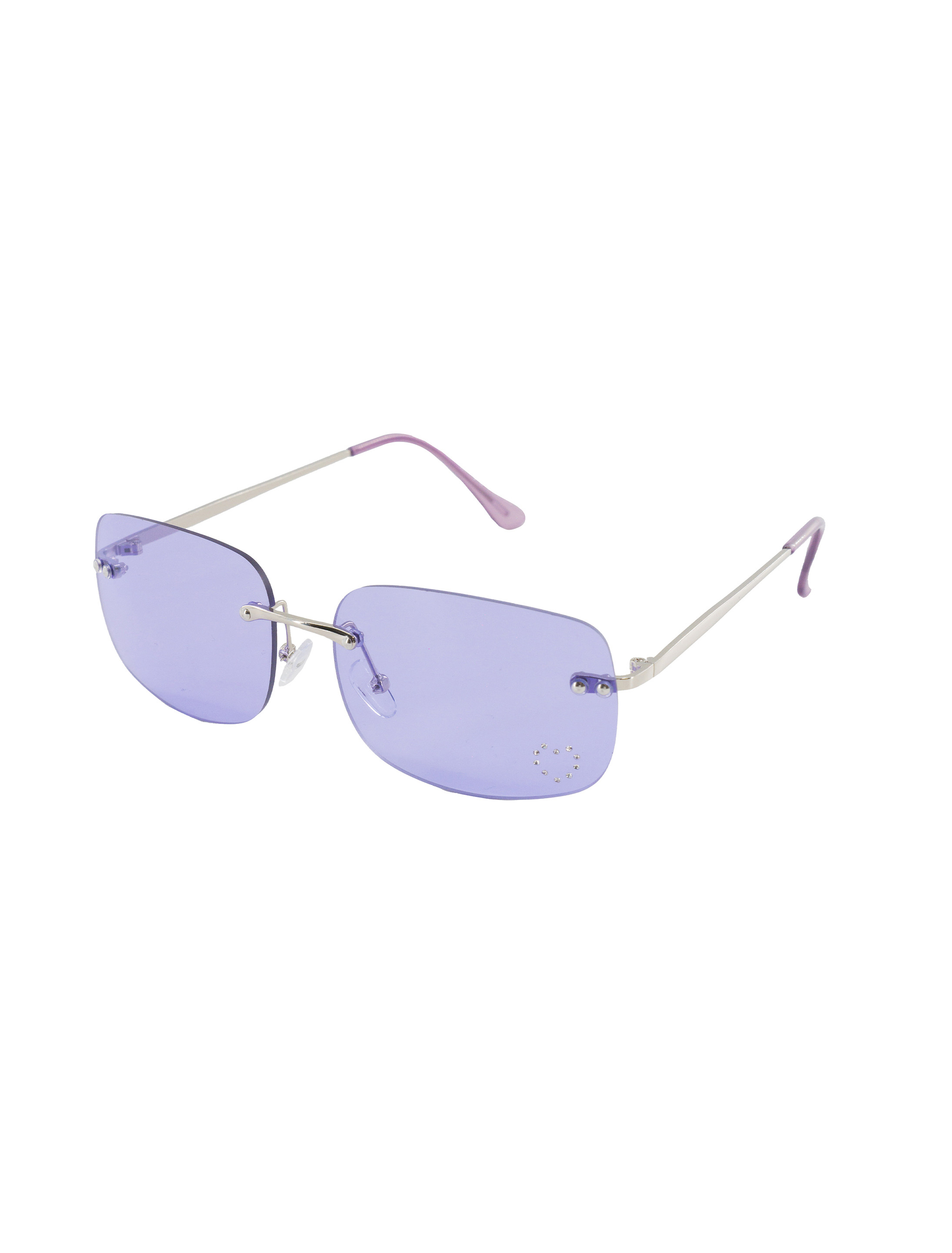 Brille mit Blumendiamant lila