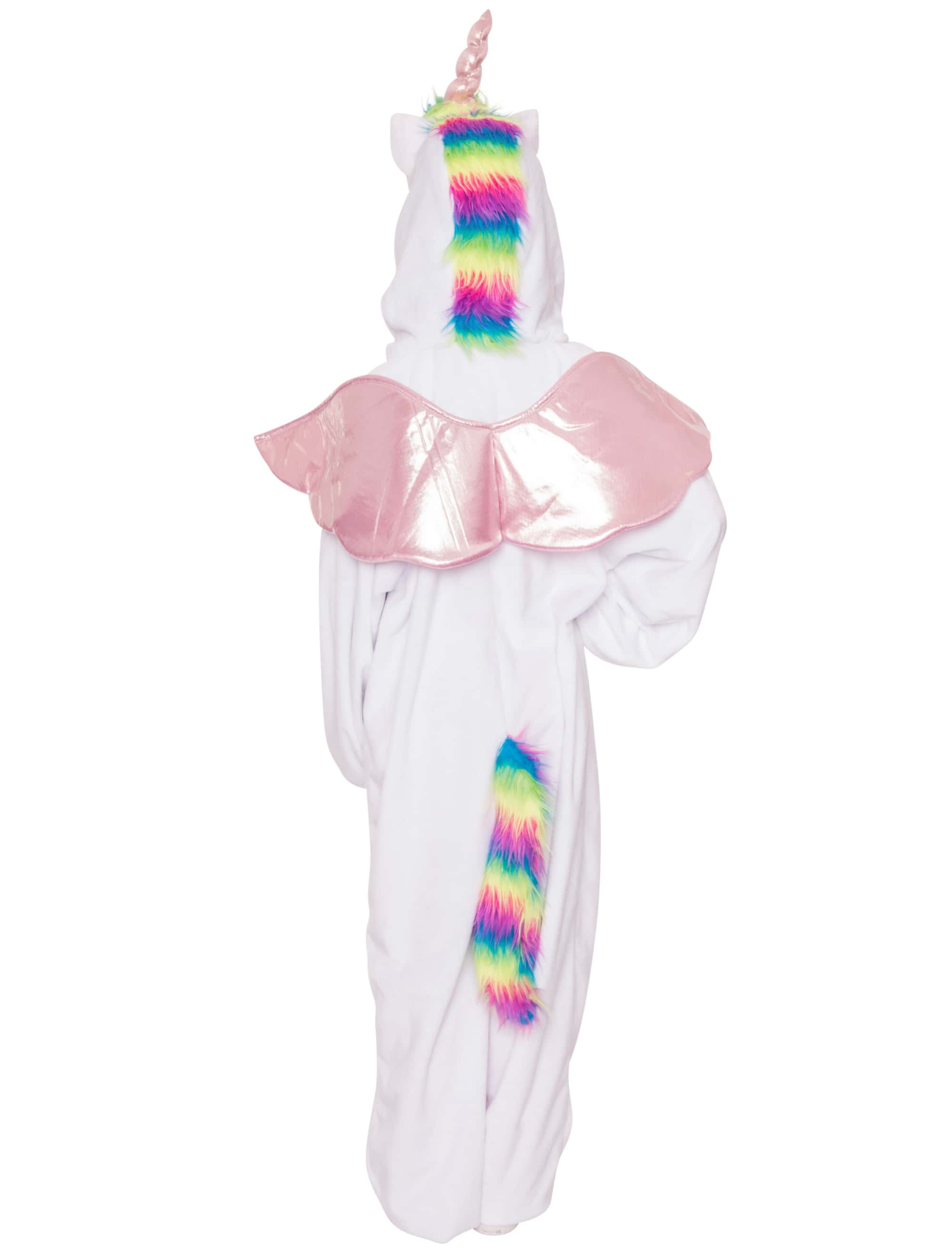 Overall Plüsch Einhorn Kinder mit Licht weiß 140-164