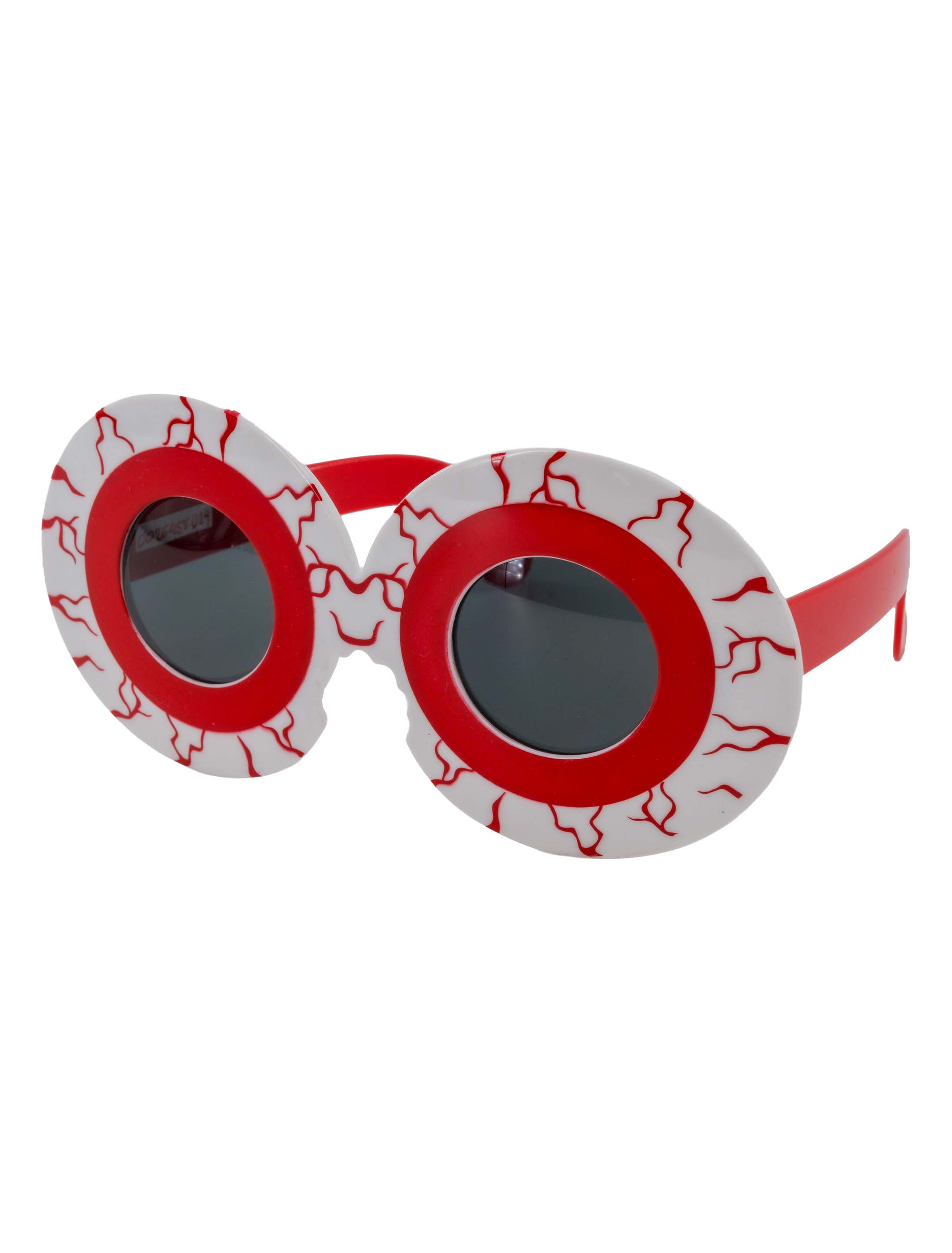Brille blutige Augäpfel rot/weiß