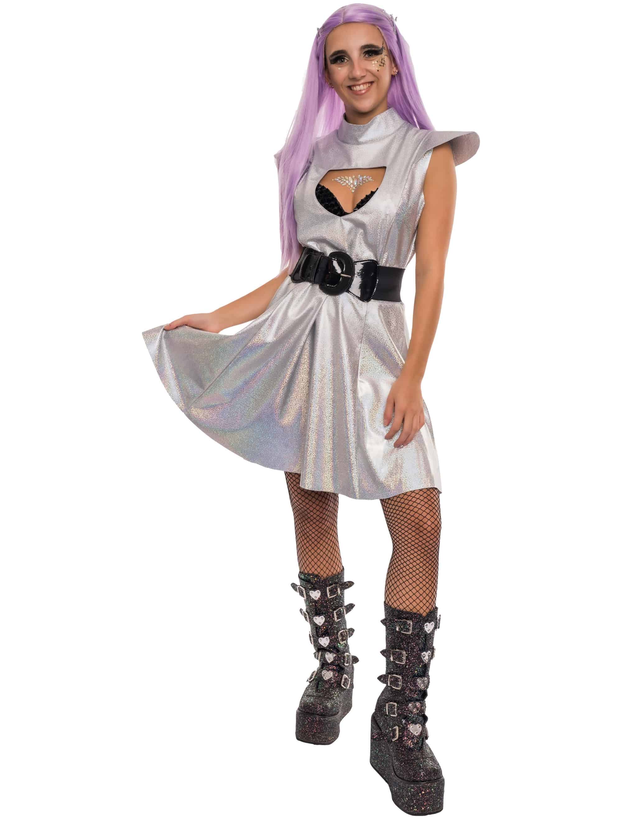 Kleid Future Space Damen silber L/XL