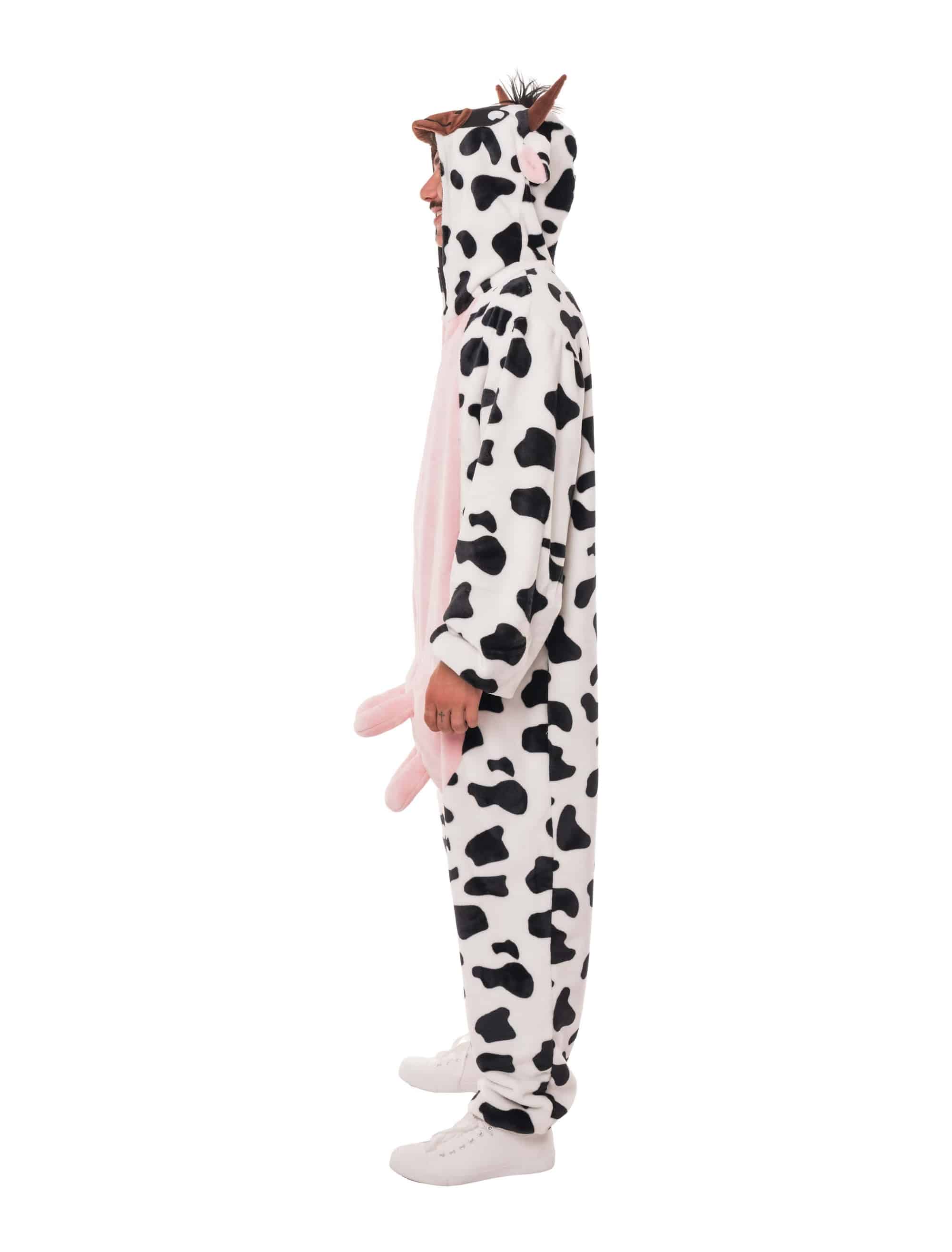 Overall Plüsch Kuh Herren schwarz/weiß 50/52